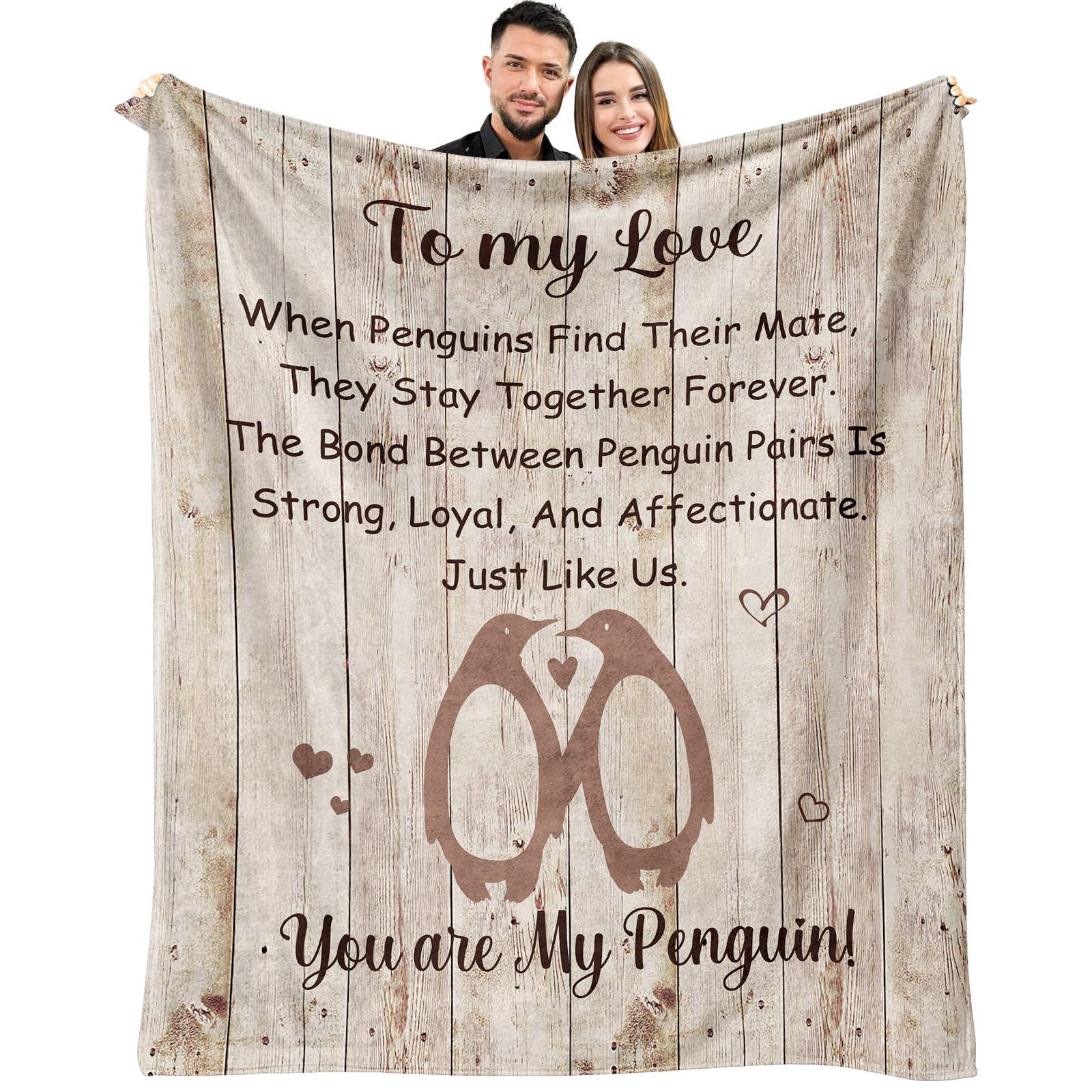 Gifts for Him Her - Wedding Anniversary Blanket Gifts for Couple - Fathers Day Husband/Boyfriend Gift - Romantic I Love You Gift Him Her - Wedding Present for Wife/Husband Throw Blanket 60"X50"