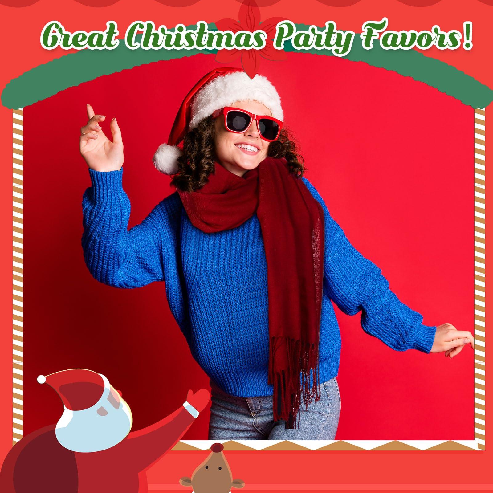 Shinymoon 16 Sets Christmas Scarf Bulk Pashmina Shawls and Wraps Women Cashmere Christmas Favors - Image 4