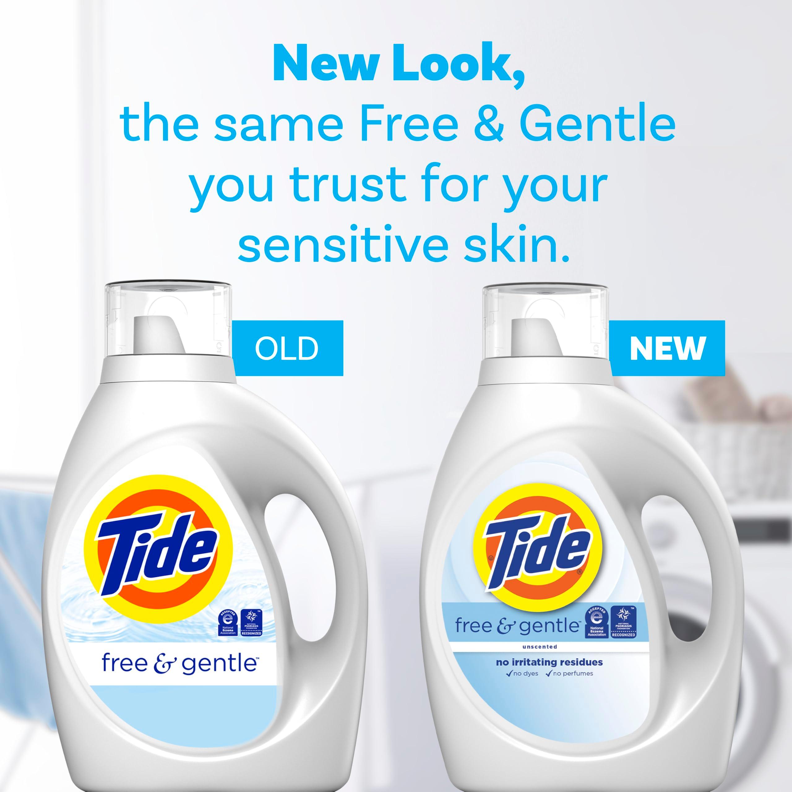 Tide Free & Gentle Liquid Laundry Detergent, 105 fl oz, 80 Loads, HE Compatible - Image 6