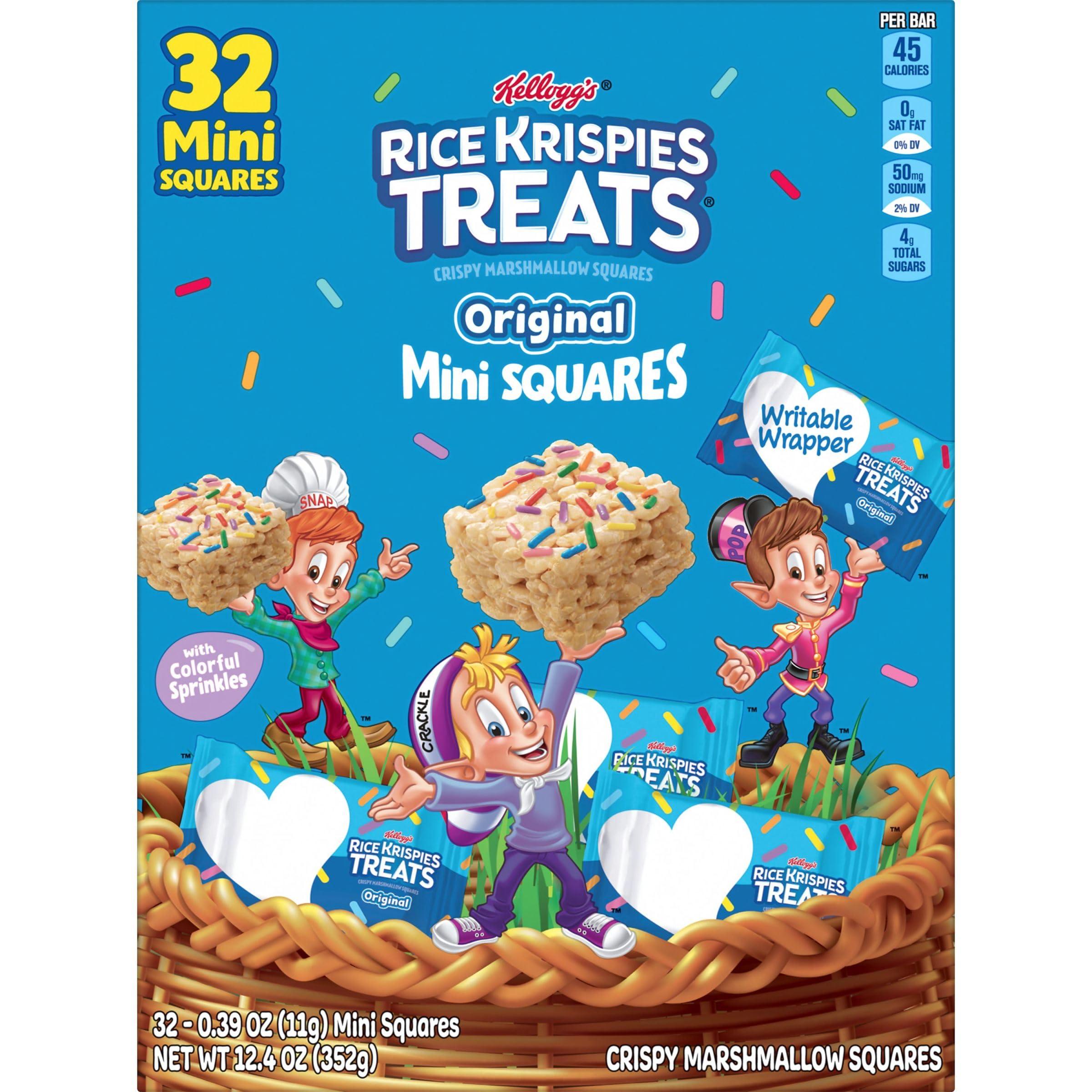 Rice Krispies Treats Crispy Mini Marshmallow Squares, Easter Snacks, Cereal Bars, Original with Colorful Sprinkles, 12.4oz Box (32 Count) - Image 4