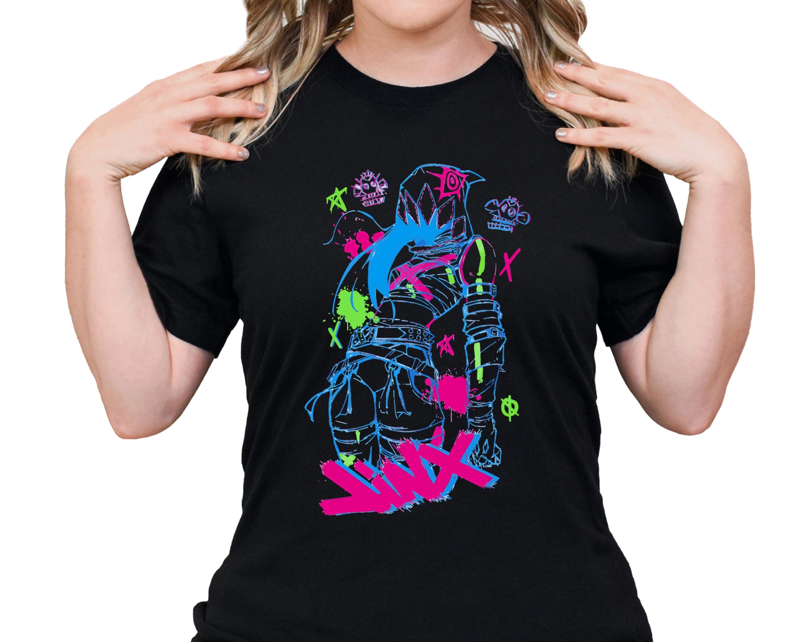 Arcane T-Shirt, Monkey Graffiti Powder Anime Tee, Arcane Inspired Shirt, Street Art Graphic Tee, Anime Powder Shirt, Graffiti Style T-Shirt (Black, Adult/M) - Image 2