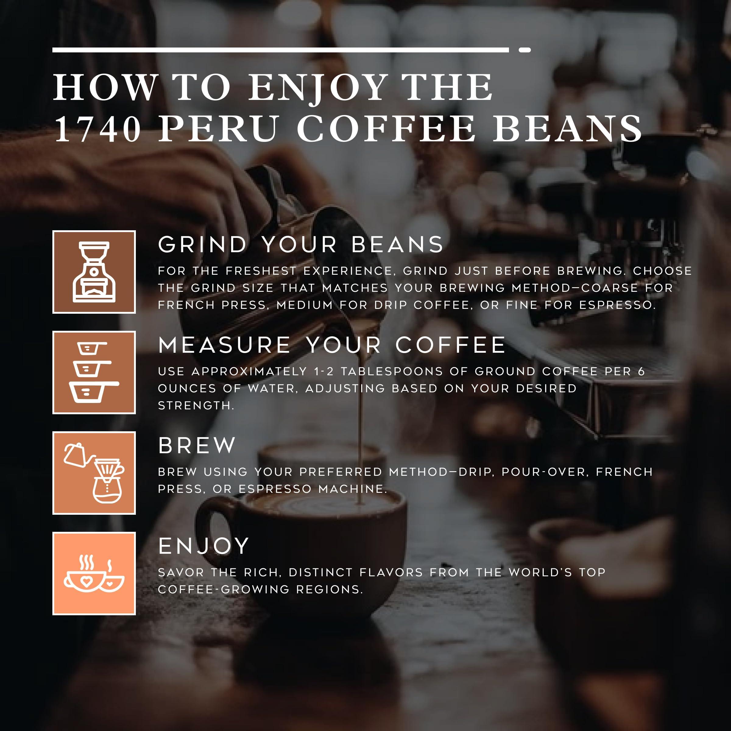 Single-Origin Organic Coffee Beans Gift Box, Light, Medium or Dark Roast Organic Whole Bean Coffee, 3 Pack Explorer, 9 oz each, 1740 Peru by Uncharted Coffee - Image 6