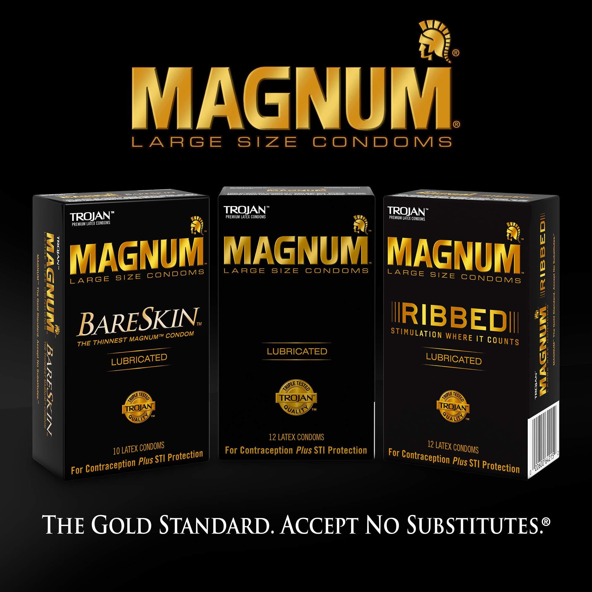 Trojan Magnum Thin Large Size Lubricated Condoms - 12 Count (Pack of 1) - Image 6