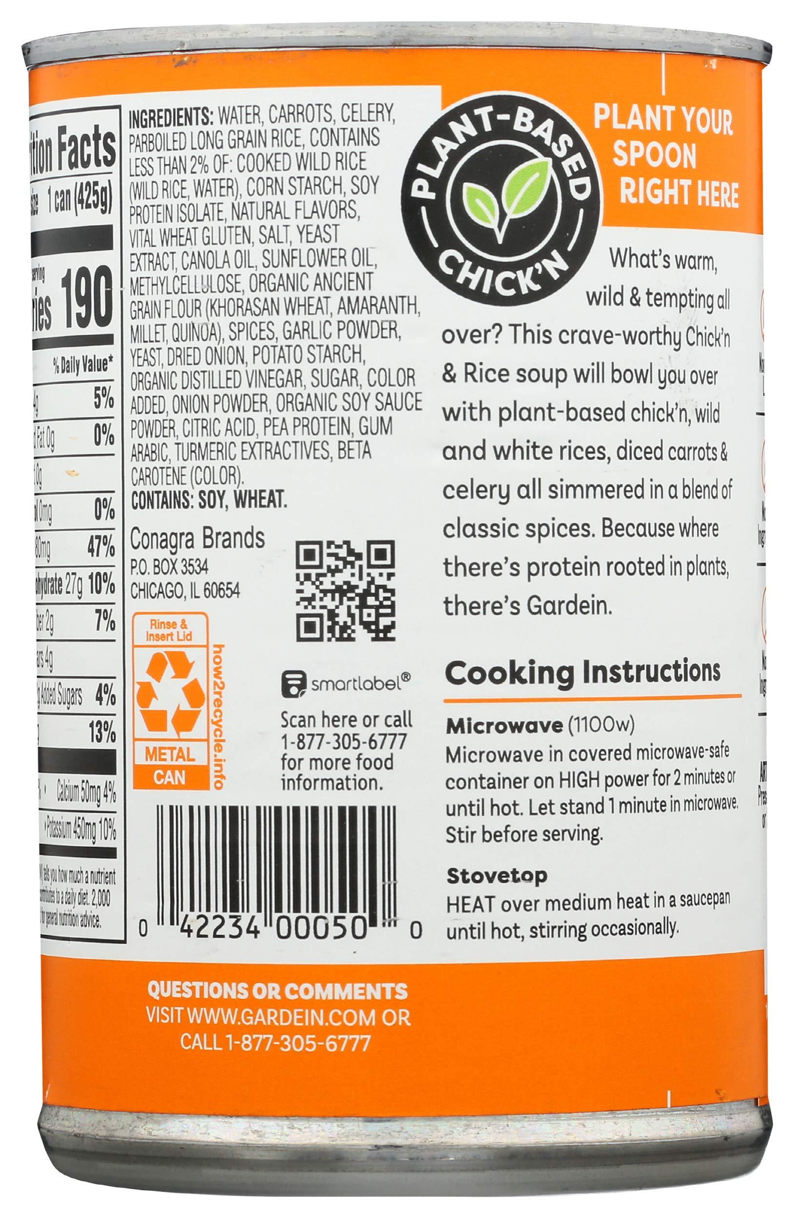 Gardein Plant-Based Chick'n & Rice Soup, Vegan, 15 oz. - Image 4