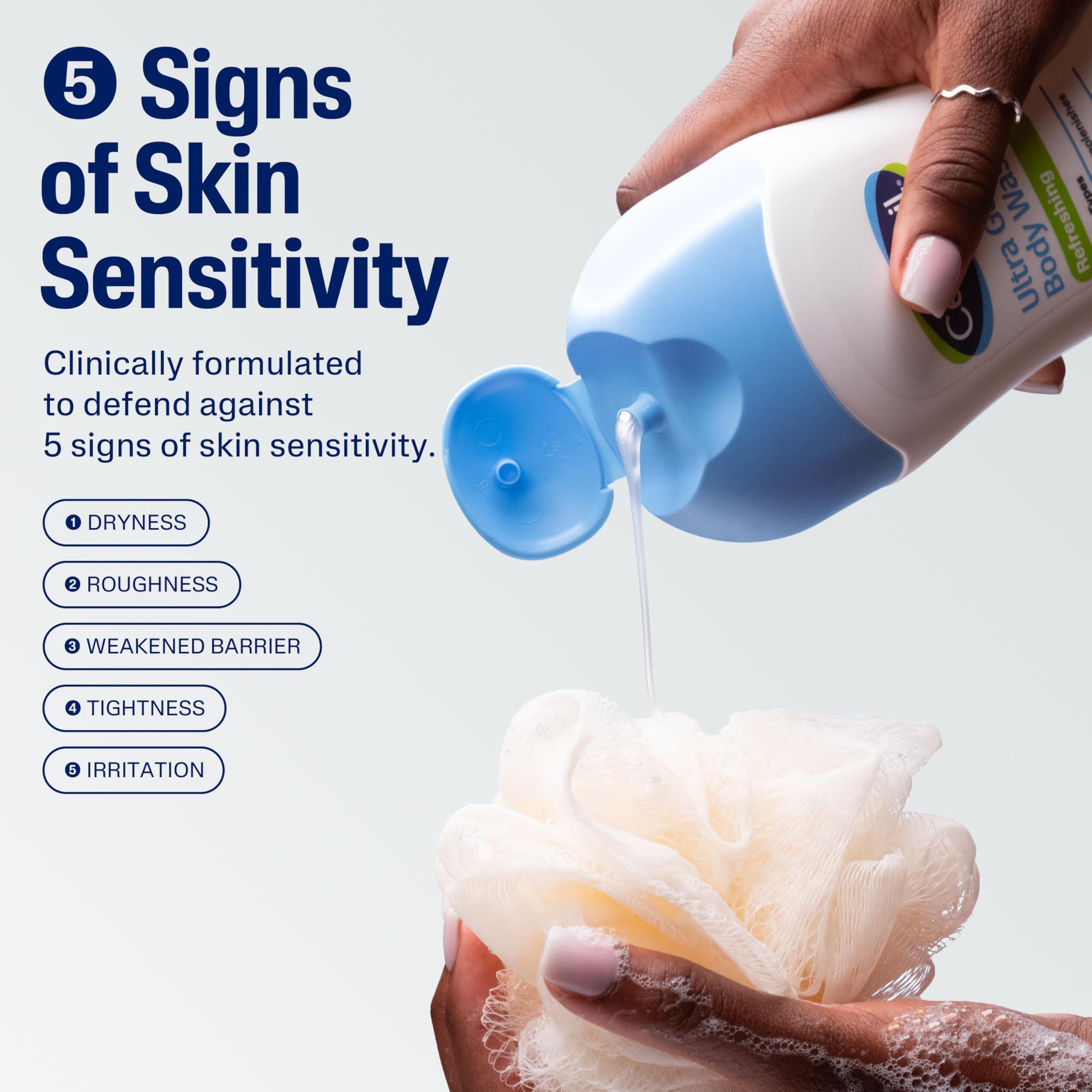 Cetaphil Ultra Gentle Refreshing Body Wash, Refreshing Scent For Dry to Normal, Sensitive Skin, 16.9oz Pack of 3, with Aloe Vera, Calendula, Vitamin B5, Hypoallergenic, Dermatologist Tested - Image 9