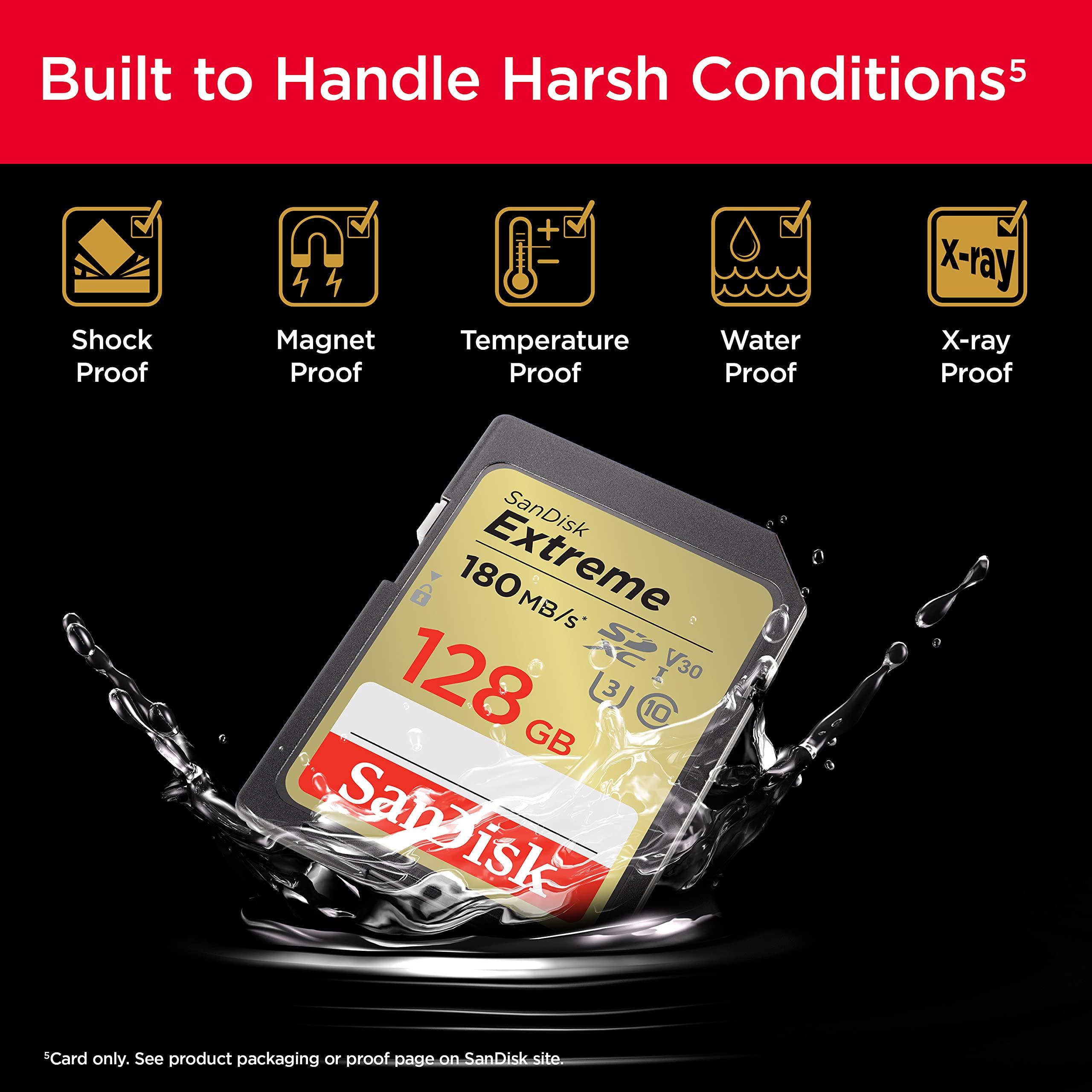 SanDisk 128GB Extreme SDXC UHS-I Memory Card - C10, U3, V30, 4K, UHD, SD Card - SDSDXVA-128G-GNCIN - Image 5
