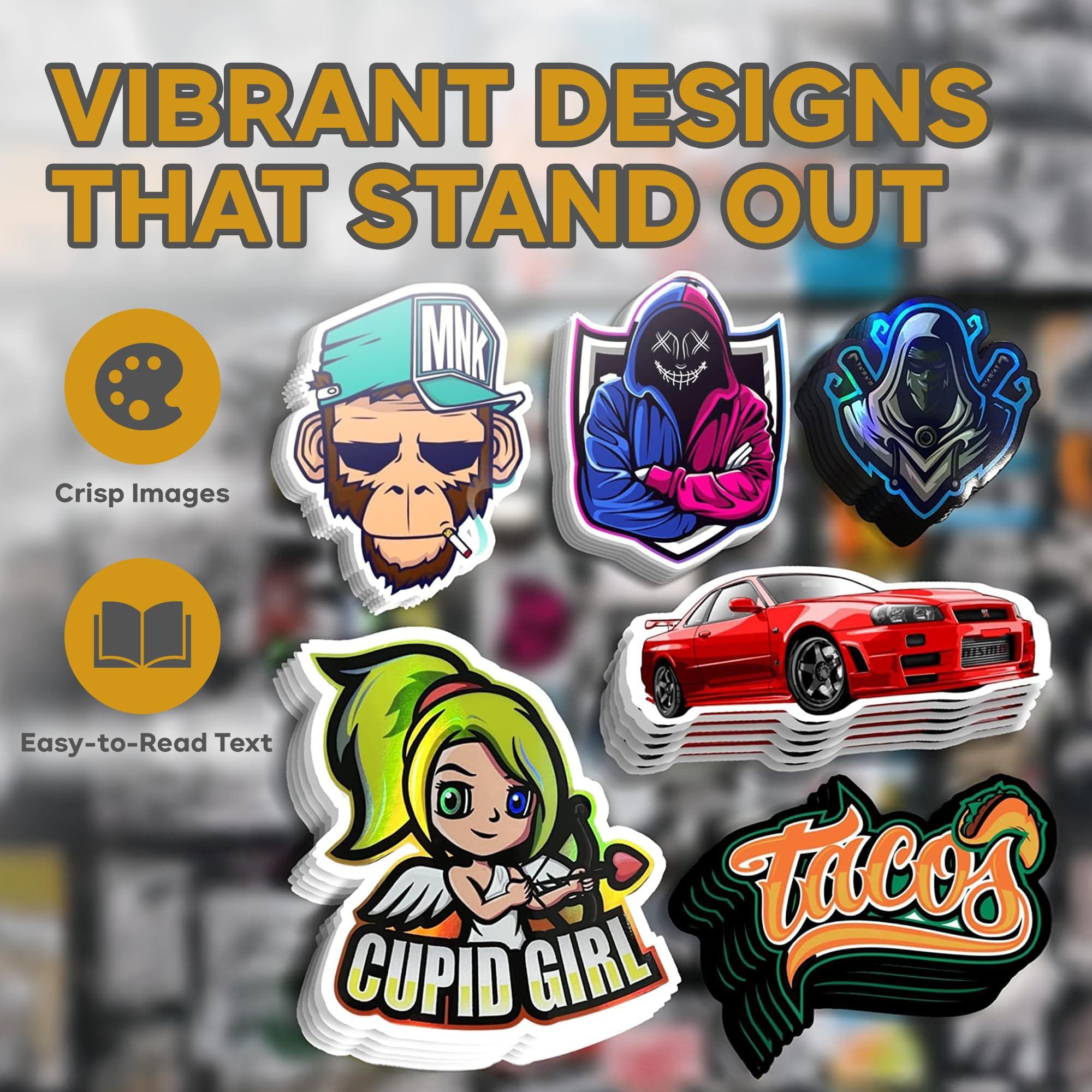 VulgrCo Custom Design Your Own Personalized Labels Stickers Decals Text Name Image Photo 120 Pack - Waterproof, Dishwasher Safe, Fade Resistant, UV Protected, Heat and Cold Resistant - Image 7