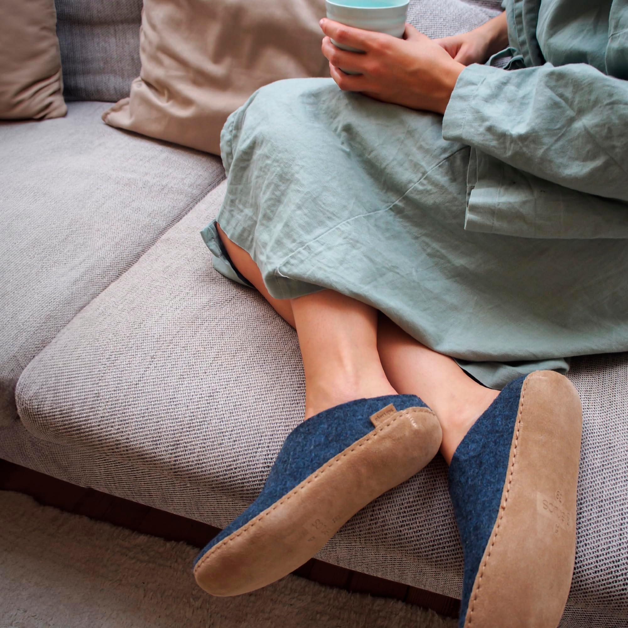 Glerups 100% high quality wool mix Slipper with leather sole - Unisex Slip-on - Image 5