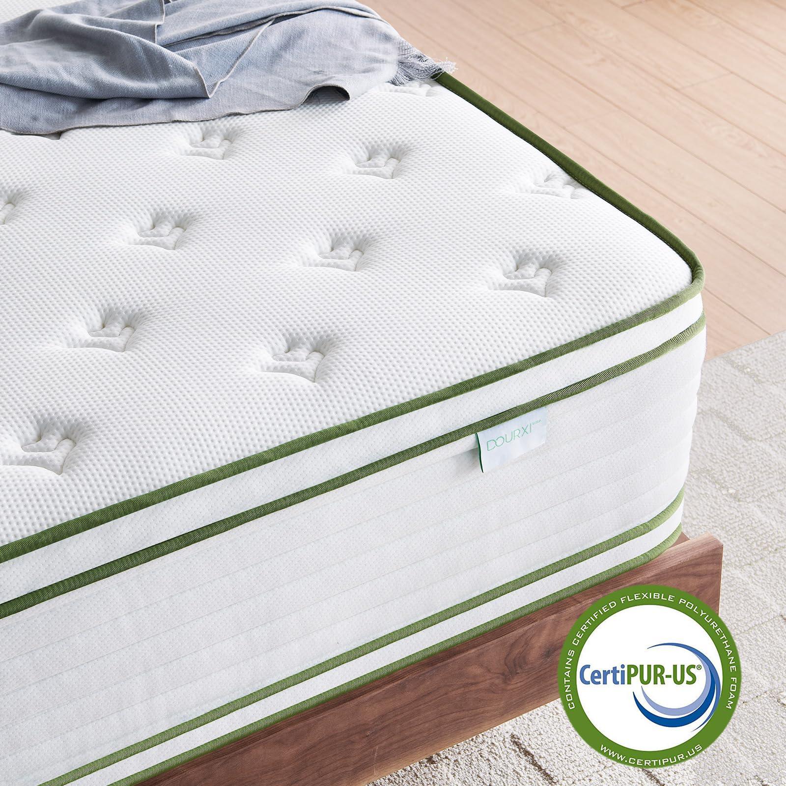 Dourxi King Size Mattress, 14 Inch Hybrid Mattress King in a Box, Gel Memory Foam and Individual Pocket Springs, Cooling Sleep and Pressure Relief, Plush Support Feel, 80 * 76 * 14 Inch - Image 5