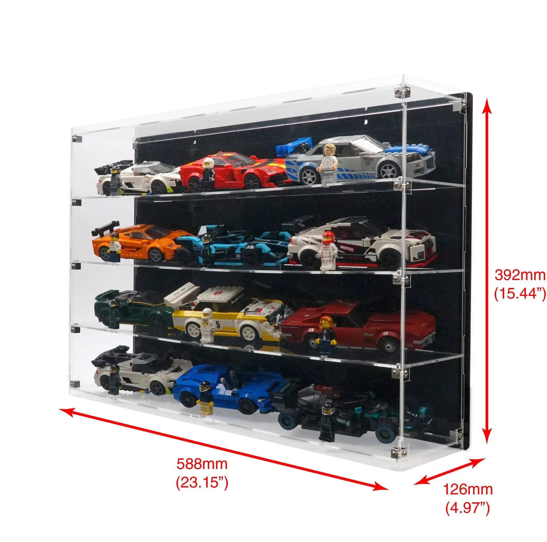 Brickcessories Wall-Mount Display Case for 12 Lego Speed Champions Cars - Image 2