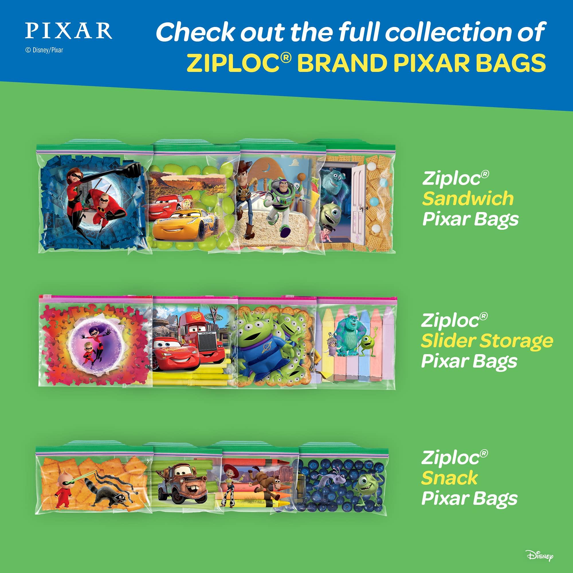 Ziploc Sandwich Bags with Pixar Designs, Plastic Storage Bags with Grip 'N Seal Technology, 66 Bags Total - Image 10
