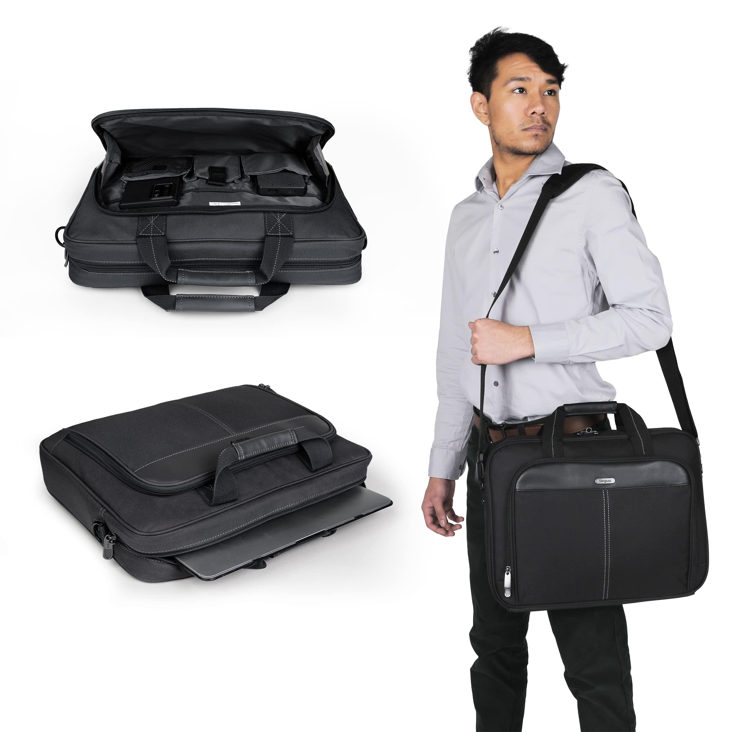 Targus unisex-adult Slim Briefcase With Crossbody Shoulder Bag - Image 3