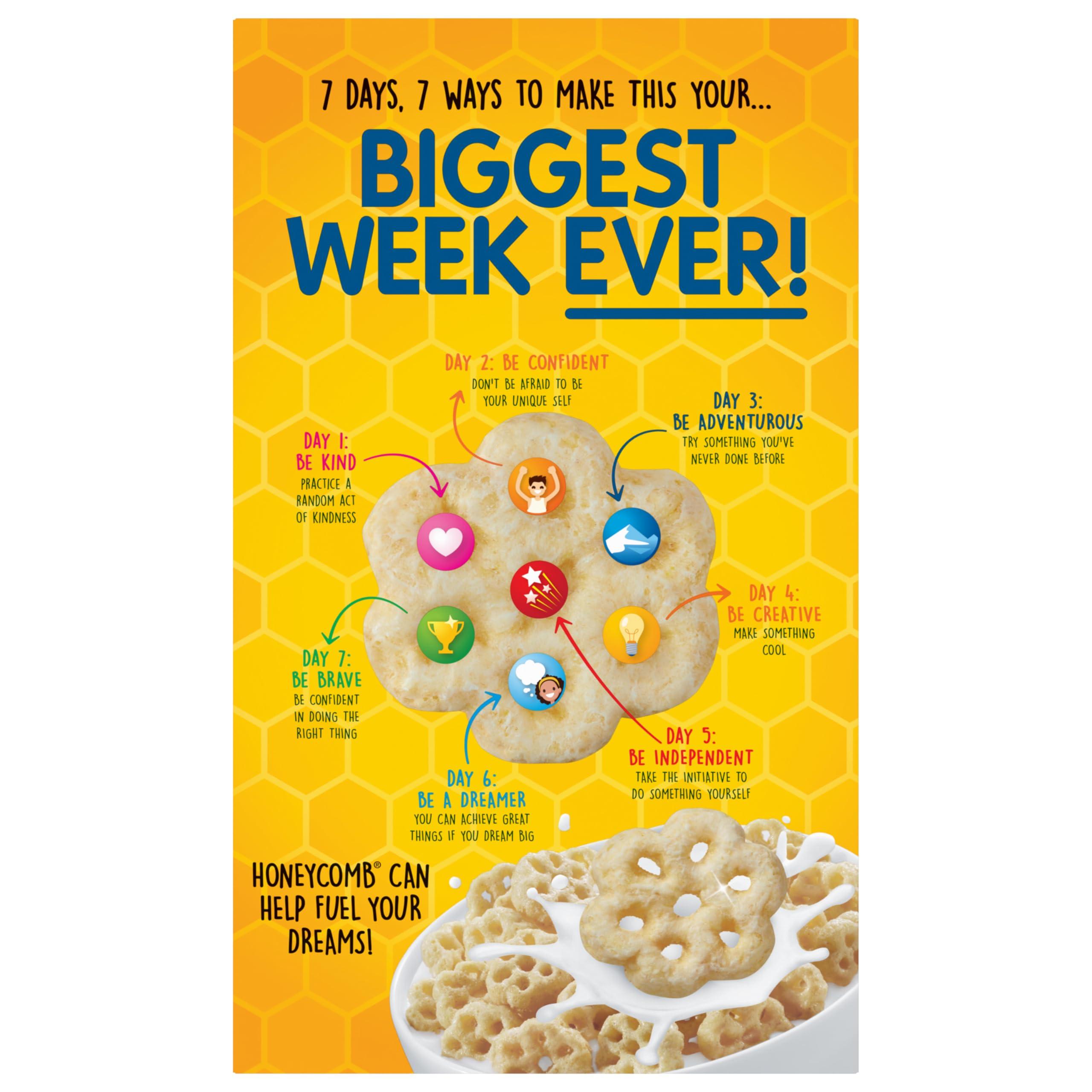 Post Honeycomb Cereal, Honey Flavored Sweetened Corn and Oat Cereal, 19 OZ Box - Image 7