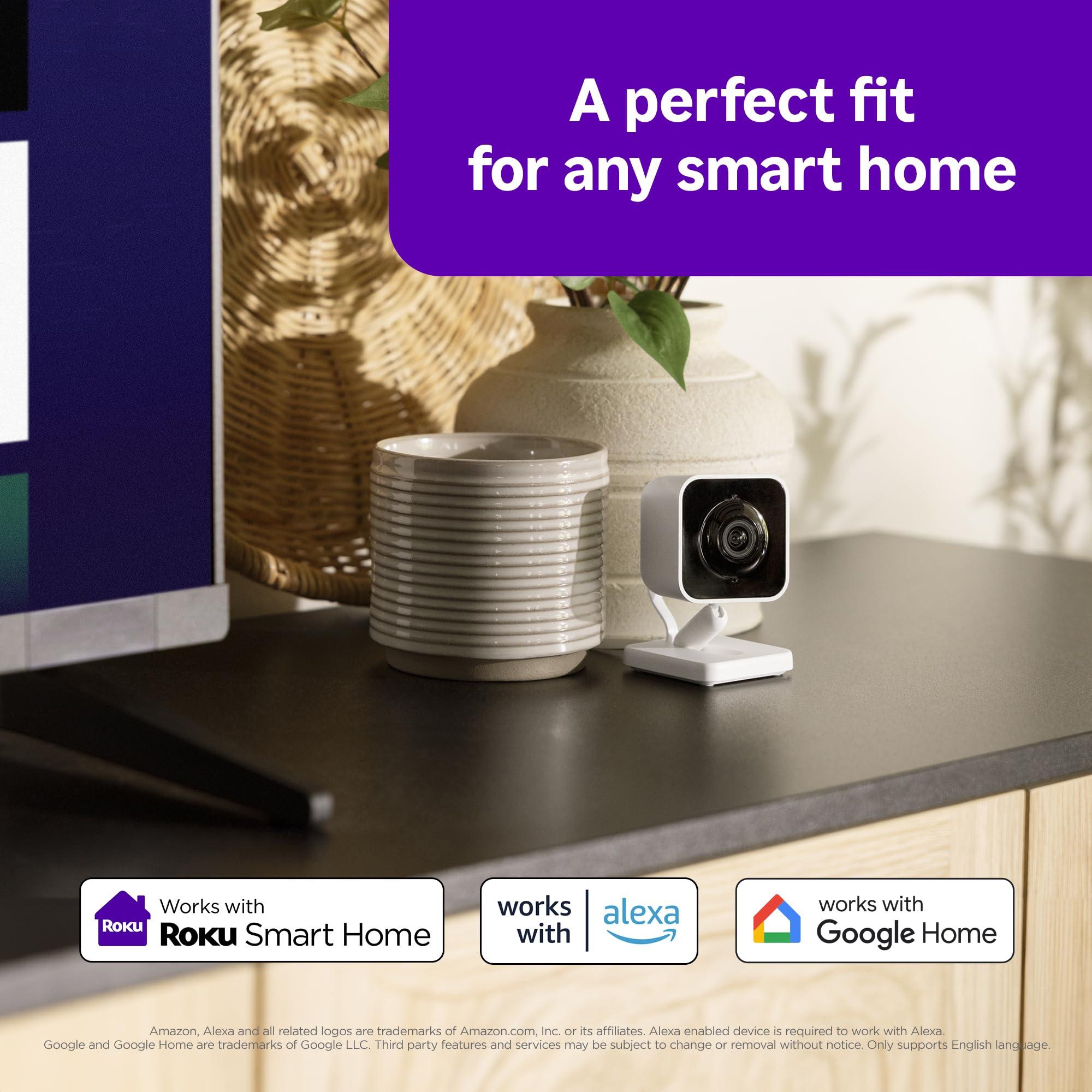 Roku New Indoor Camera 2024 - Home Security - 2-Pack - Wired Security Camera & Pet Monitor with 1080p HD Color Night Vision, Works with Alexa & Google, Motion & Sound Detection, WDR & WiFi 6 - Image 7