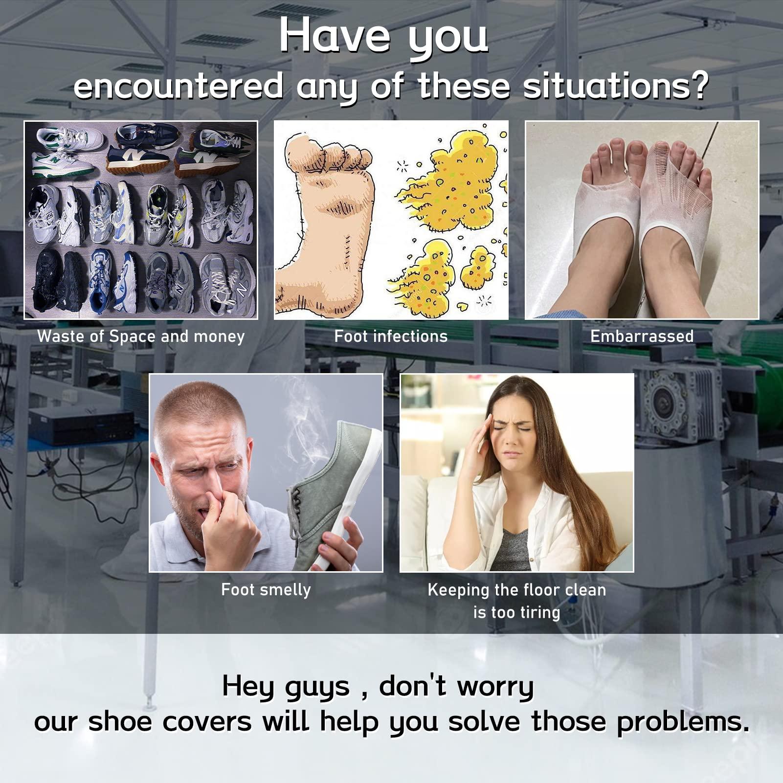 Homelove Shoe Covers Disposable 100 Pack(50 Pairs) Boot Covers Non-Slip for Indoor, Durable Noiseless Shoe Booties Covers for Home, Real Estate, Workplace, Construction, Floor, Travel - Image 6