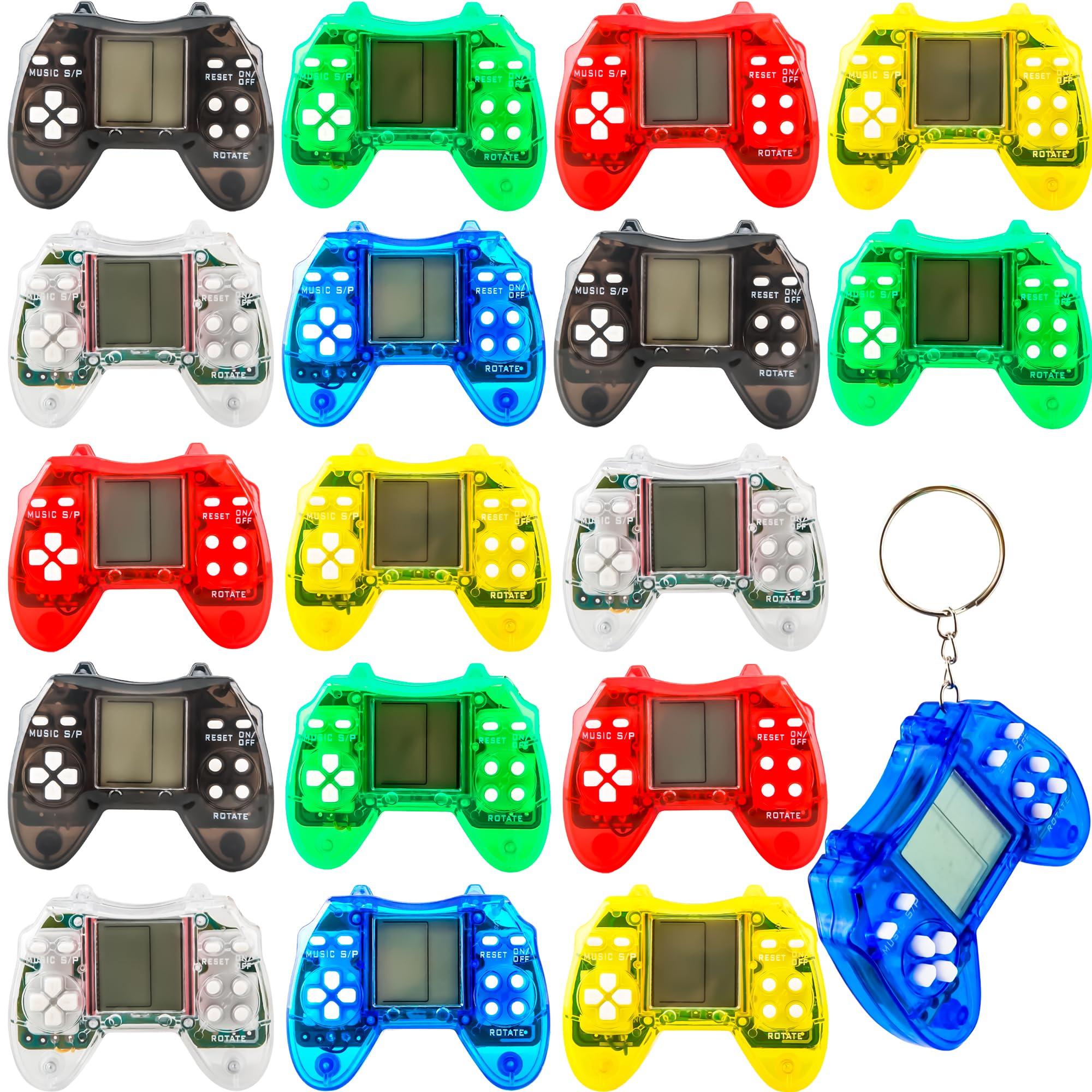 Conagel 18 Pack Mini Video Game Keychain Small Gamepads Keychains for Video Game Party Favors Birthday School Party Gifts