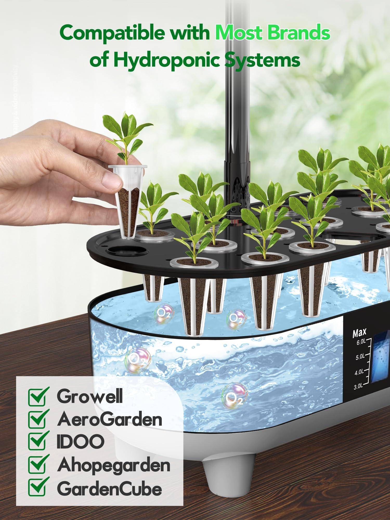 Growell Grow Sponges 120 Pack, Seed Pods Replacement Compatible with Aerogarden and Others, Hydroponic Sponges for Indoor Growing Systems - Image 3