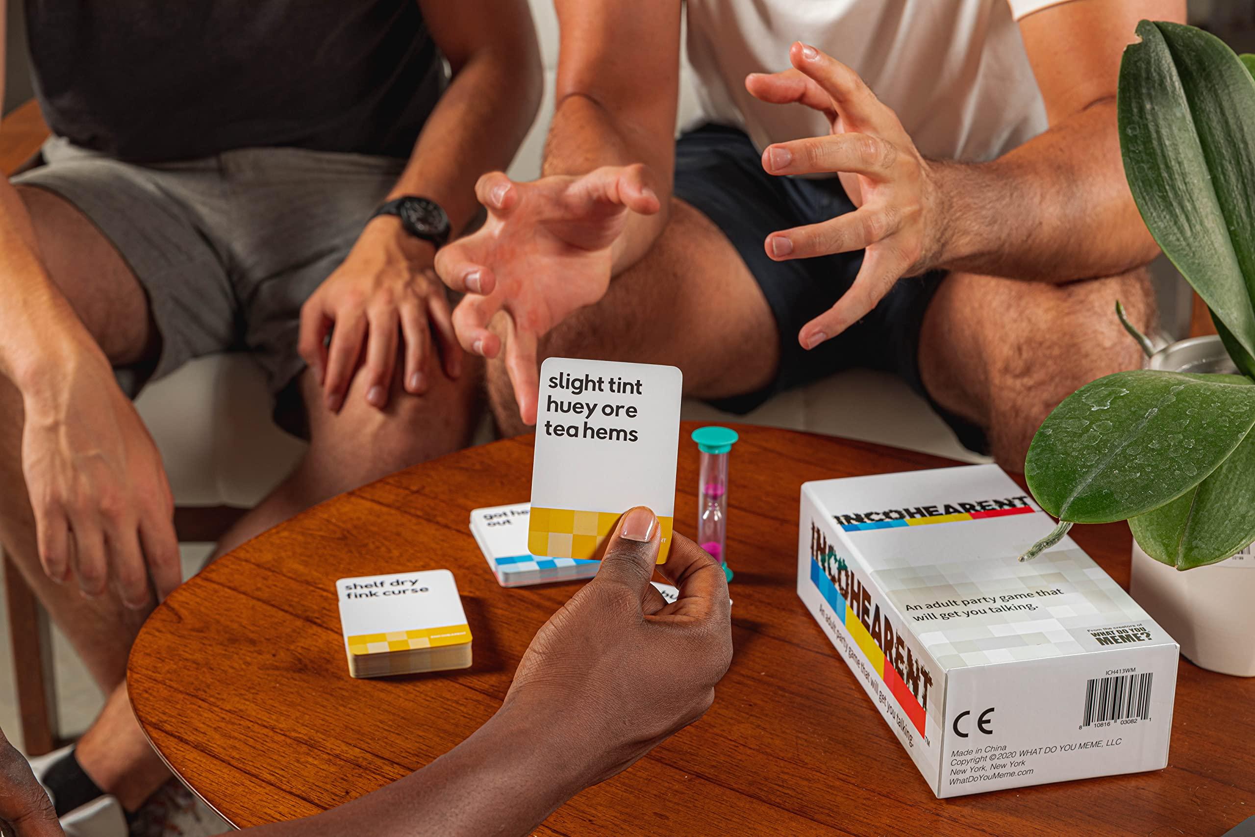 Incohearent, The Guess the Gibberish Party Game by Relatable, A Funny Card Game for Adults, Great for Bachelorette Party Games or Game Night Games, Includes 400 Cards, Instructions, and 1 Sand Timer - Image 13
