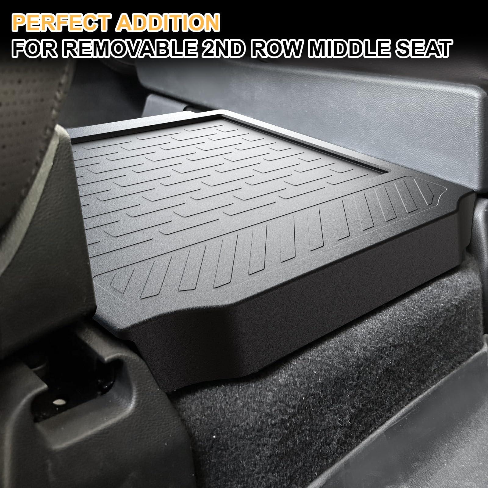 HOUCLEMIC Removable Middle Seat Floor Cover for 2023-2025 Honda Pilot Removable 2nd Row Middle Seat Elite/Touring/Black Edition/EX-L 8 Passenger and 7 Passager 2020-2024 Acura MDX Accessories - Image 4