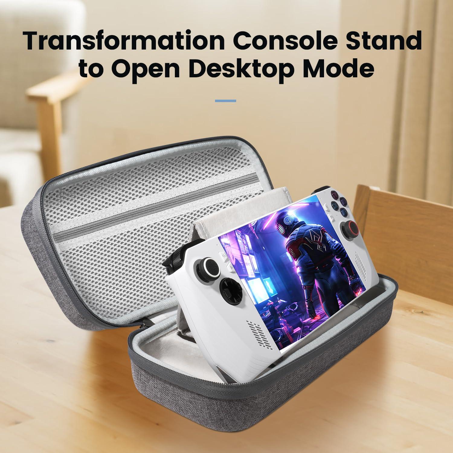 sarlar Rog Ally Carrying Case Compitable with ASUS ROG Ally Gaming Handheld and Accessories, Large Space Hard Shell Case Fit AC Adapter and Power Bank for Travel and Storage - Image 5
