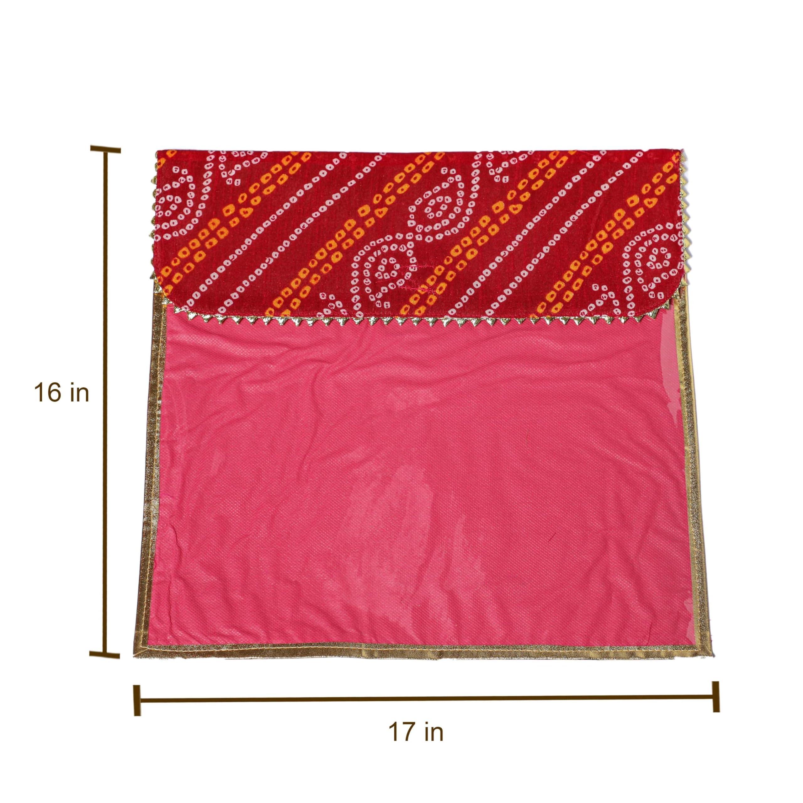Desi Favors Saree Cover Fabric Bags, Indian Silk Saree Gifting/Storage Bag for Weddings, Reusable Cotton Saree Covers for Clothes Storage/Garment Bag, Travelling, Bulk - 16x17 Inch (Pack of 4) - Image 5