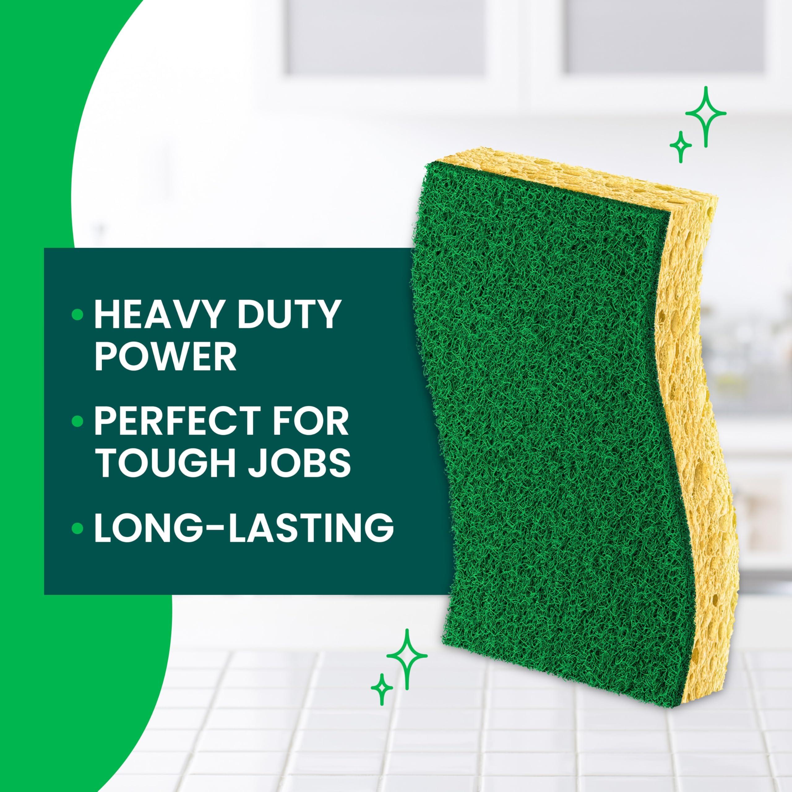 Scotch-Brite Heavy Duty Scrub Sponge, 6 Kitchen Sponges Designed for Tough Messes in the Kitchen that Last 3X Longer*, Best for Cast Iron Skillets and Outdoor Grills, Flexible, Durable, and Strong - Image 2