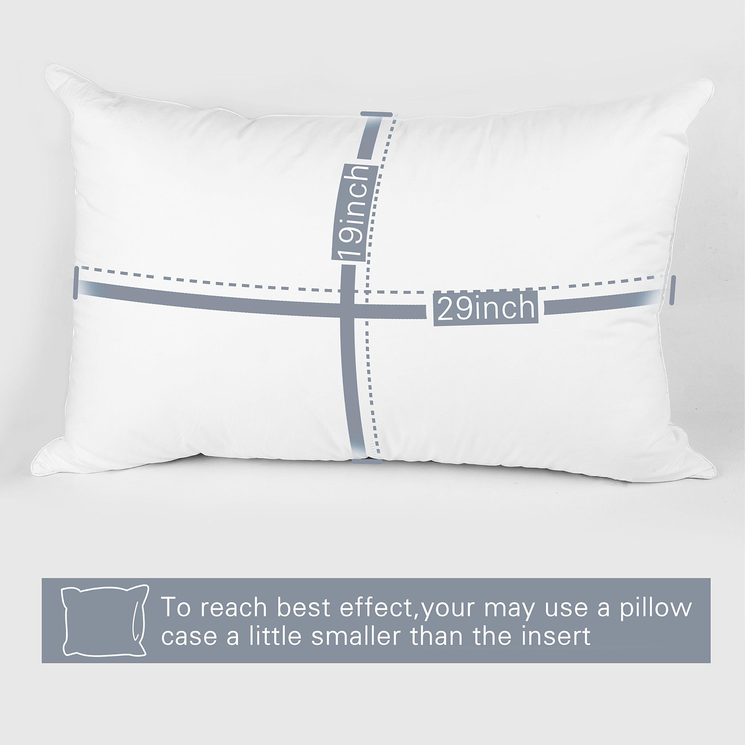 EDOW Luxury Soft Pillows for Sleeping, Fluffy Down Alternative Polyester Fiber Filled Pillow, Home&Hotel-Collection, Machine Washable - Image 6