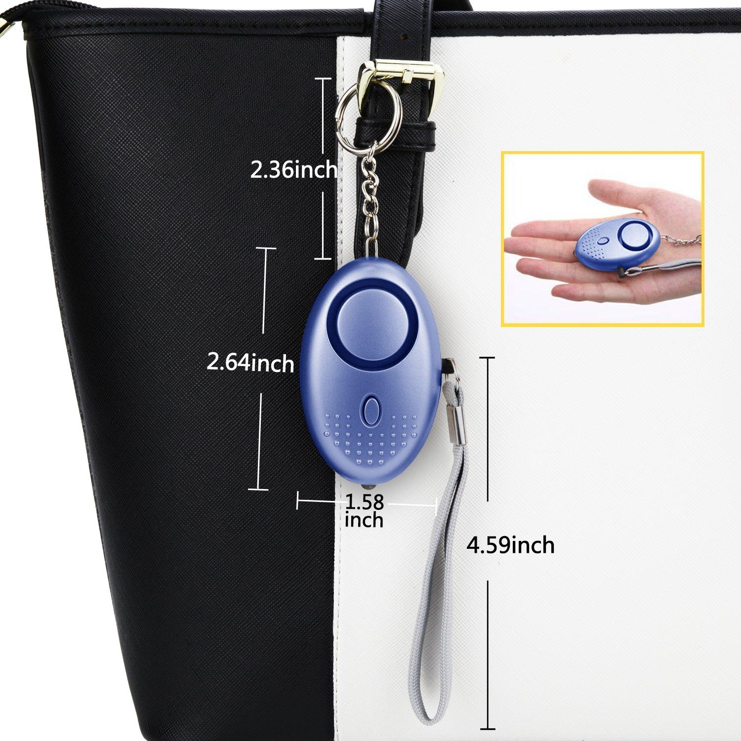 Personal Alarm for Women, 10 Packs 140DB Emergency Self-Defense Security Alarm Keychain with LED Light for Women Kids and Elders (Colorful) - Image 5