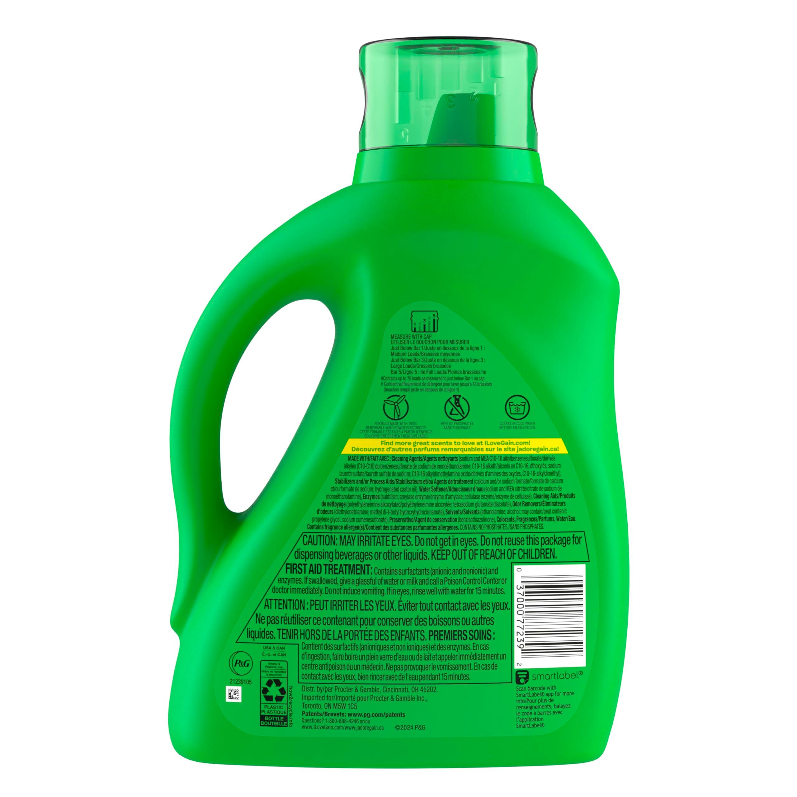 Gain + Aroma Boost Liquid Laundry Detergent, Original Scent, 78 Loads, 113 fl oz, HE Compatible - Image 12