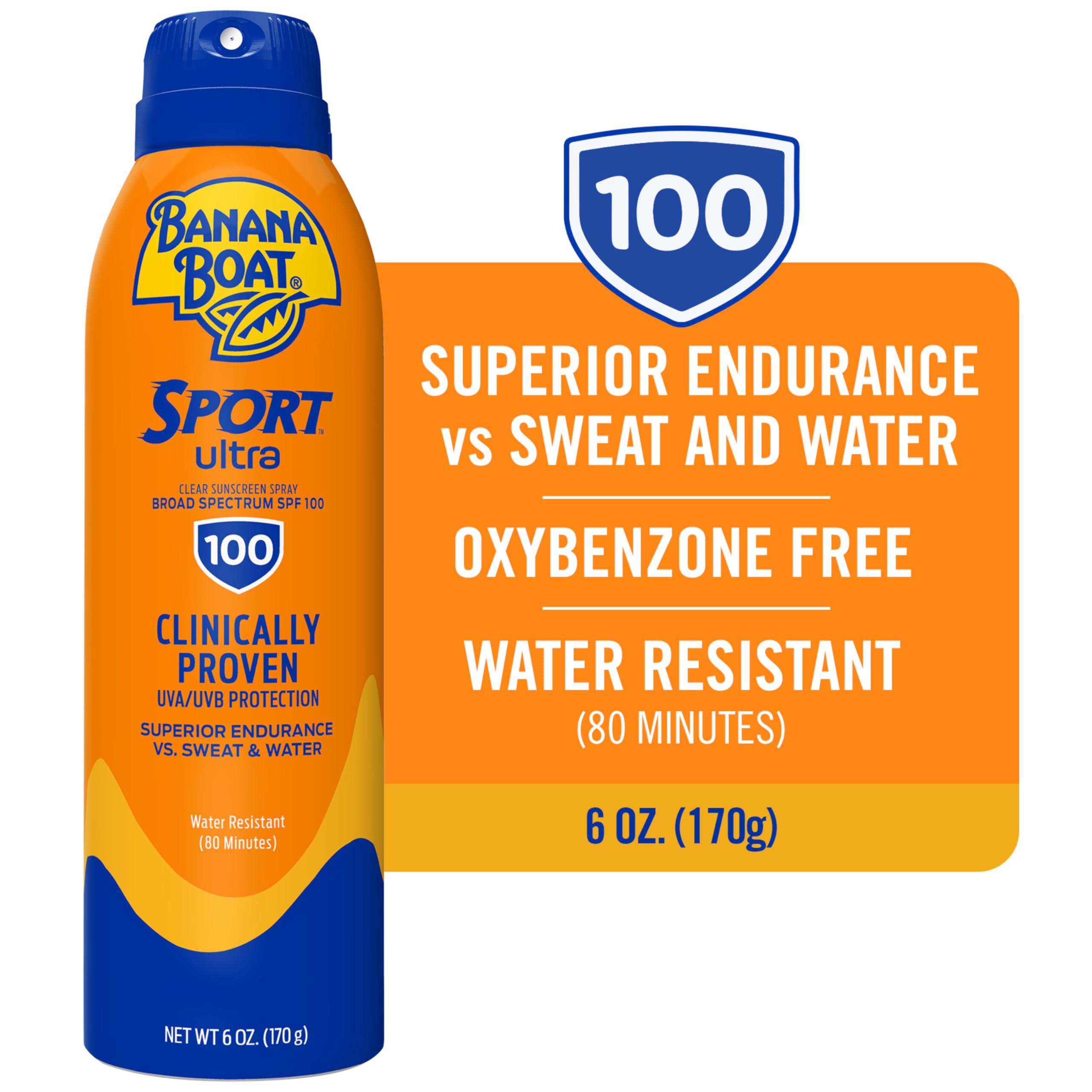 Banana Boat Sport Ultra SPF 100 Sunscreen Spray, 6oz | Sport Sunscreen Spray SPF 100, Banana Boat Sunscreen SPF 100 Spray, High SPF Sunscreen, Water Resistant Sunscreen, 6oz - Image 2