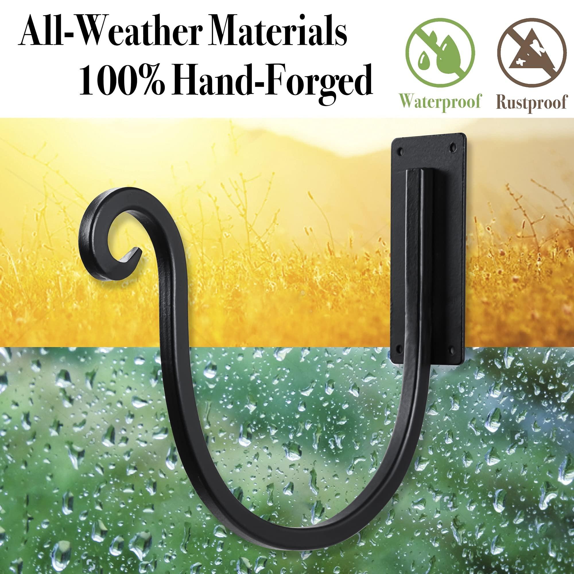 YANGSHUO Garden Hose Holder Outside: Wall Mount Water Hose Holder - 8Inch Heavy Duty Garden Water Hose Hanger for Outside Hose Storage - Image 4
