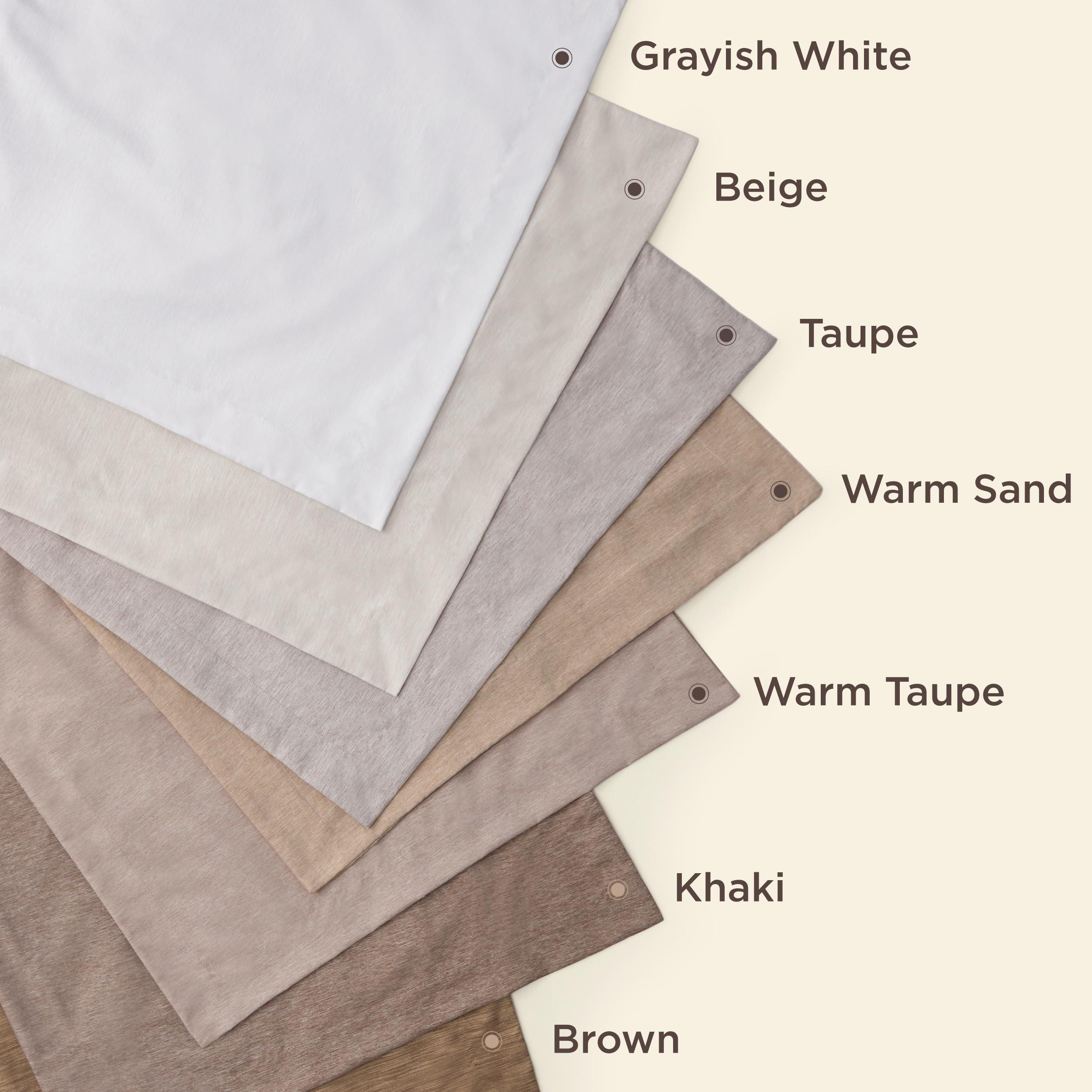 Bedsure Queen Comforter Set - Beige Soft Bedding for All Seasons, Cationic Dyed Bed Set, 3 Pieces, 1 Queen Size Comforter (90"x90") and 2 Pillow Shams (20"x26"+2") - Image 6