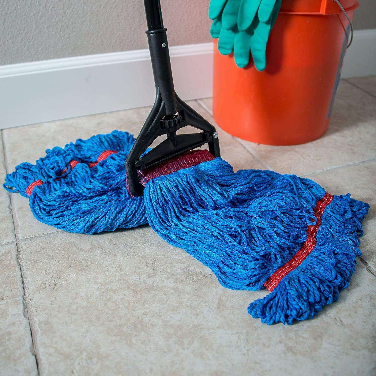 Simpli-Magic Commercial Grade Microfiber Looped Mop, Extendable Pole, Aluminum - Image 2