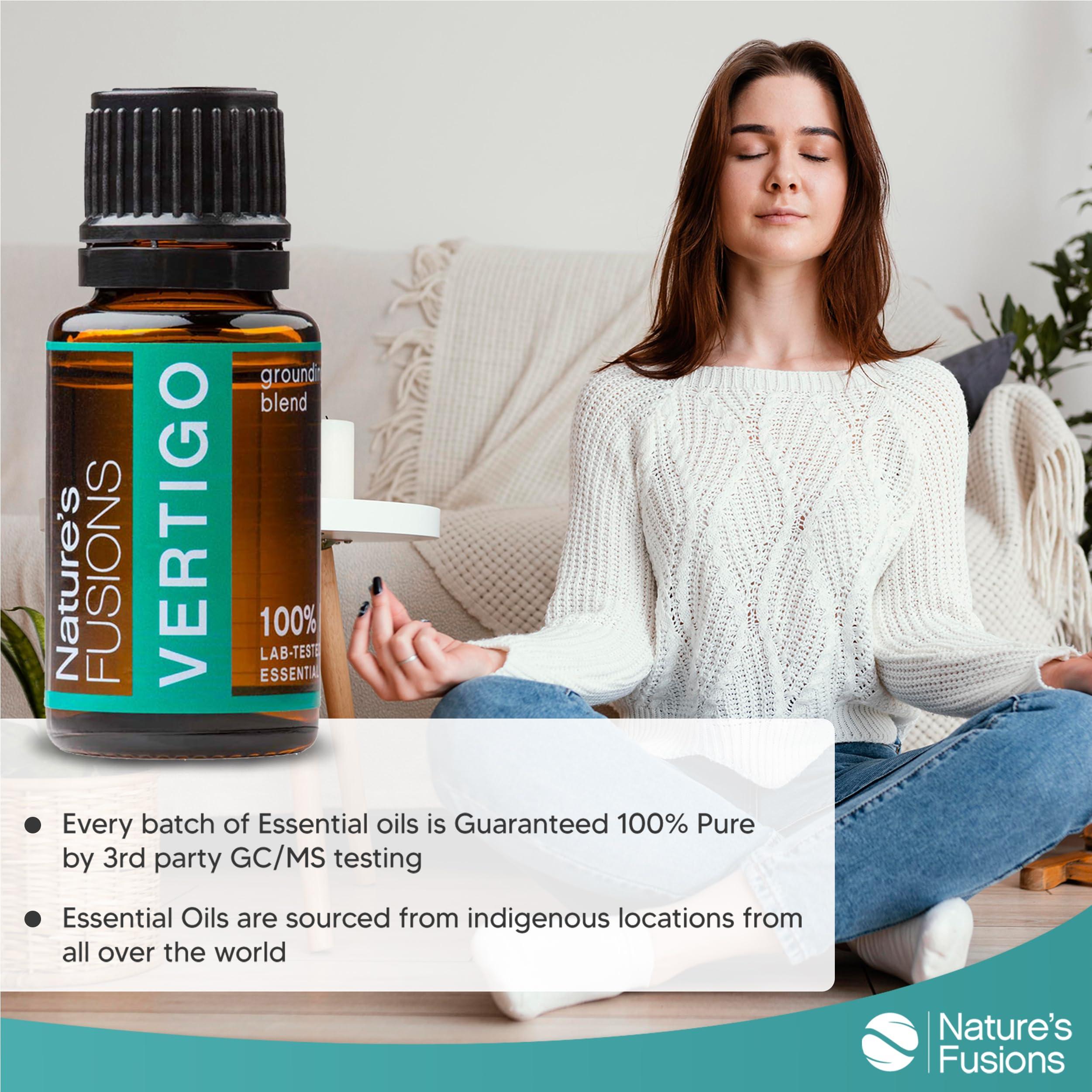 Nature's Fusions Vertigo Relief, Ginger Oil Nausea Relief Essential Oil Blends (15ml) - Fast-Acting Motion Sickness Relief, Morning Sickness Relief, Dizziness Relief, & Vertigo Medicine w/ Peppermint - Image 3