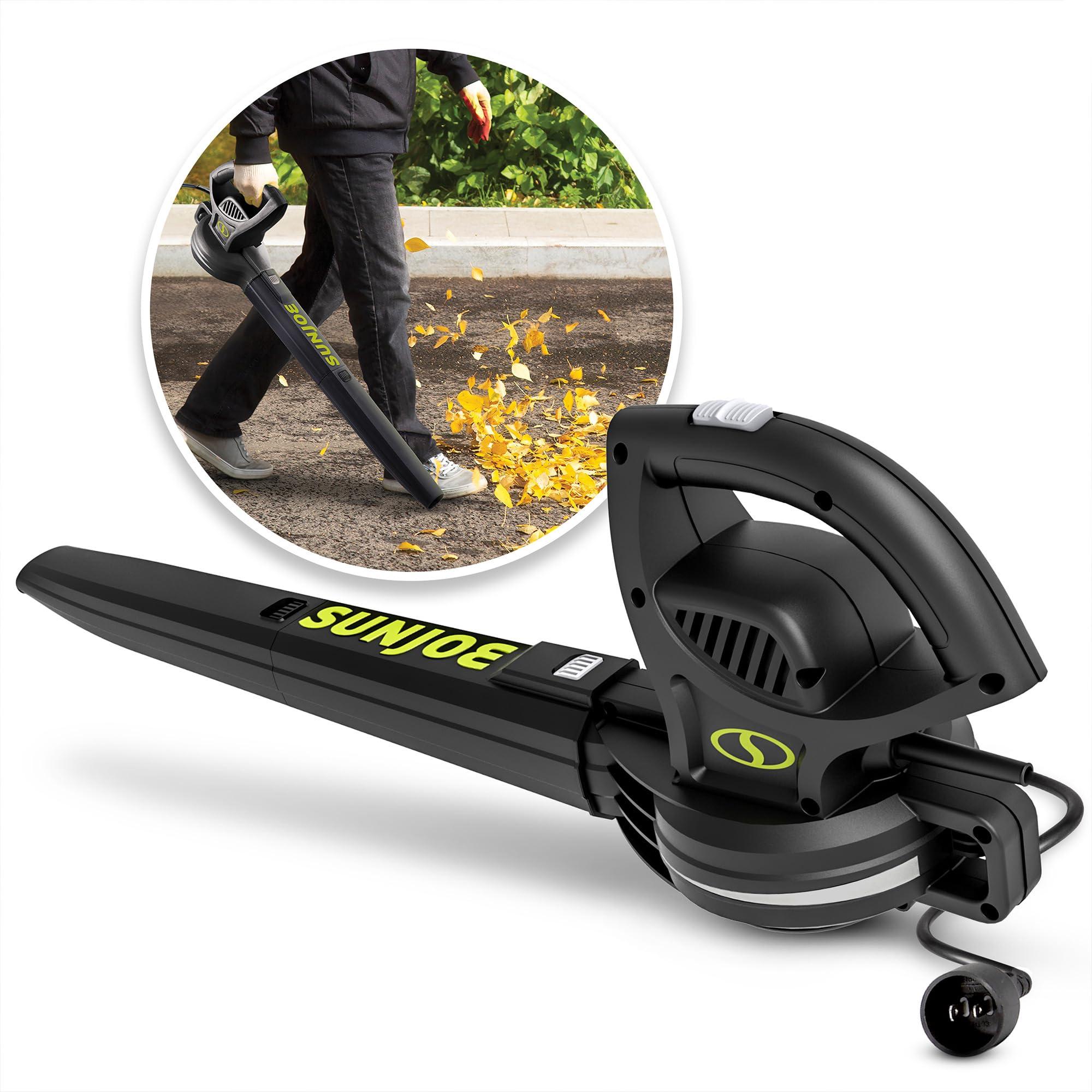 Sun Joe All-Purpose Electric Leaf Blower, 6-Amp Motor, 155 MPH, 260 CFM, Black - Lightweight & Compact, One-Hand Operation for Yards, Porches, Patios, Walkways, Decks, Garage & Light Snow, SBJ597E - Image 2