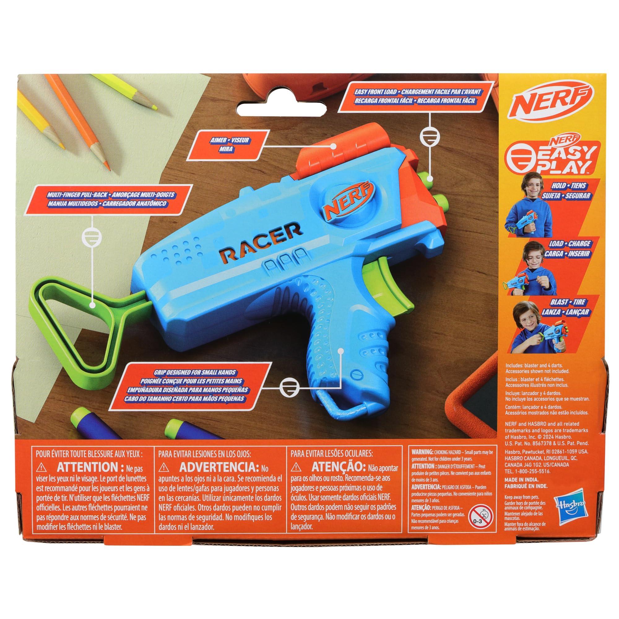 NERF Elite Junior Racer Easy Play Dart Blaster, 4 Nerf Elite Darts, Nerf Blaster Outdoor Toys, for Kids, Ages 6+ - Image 14