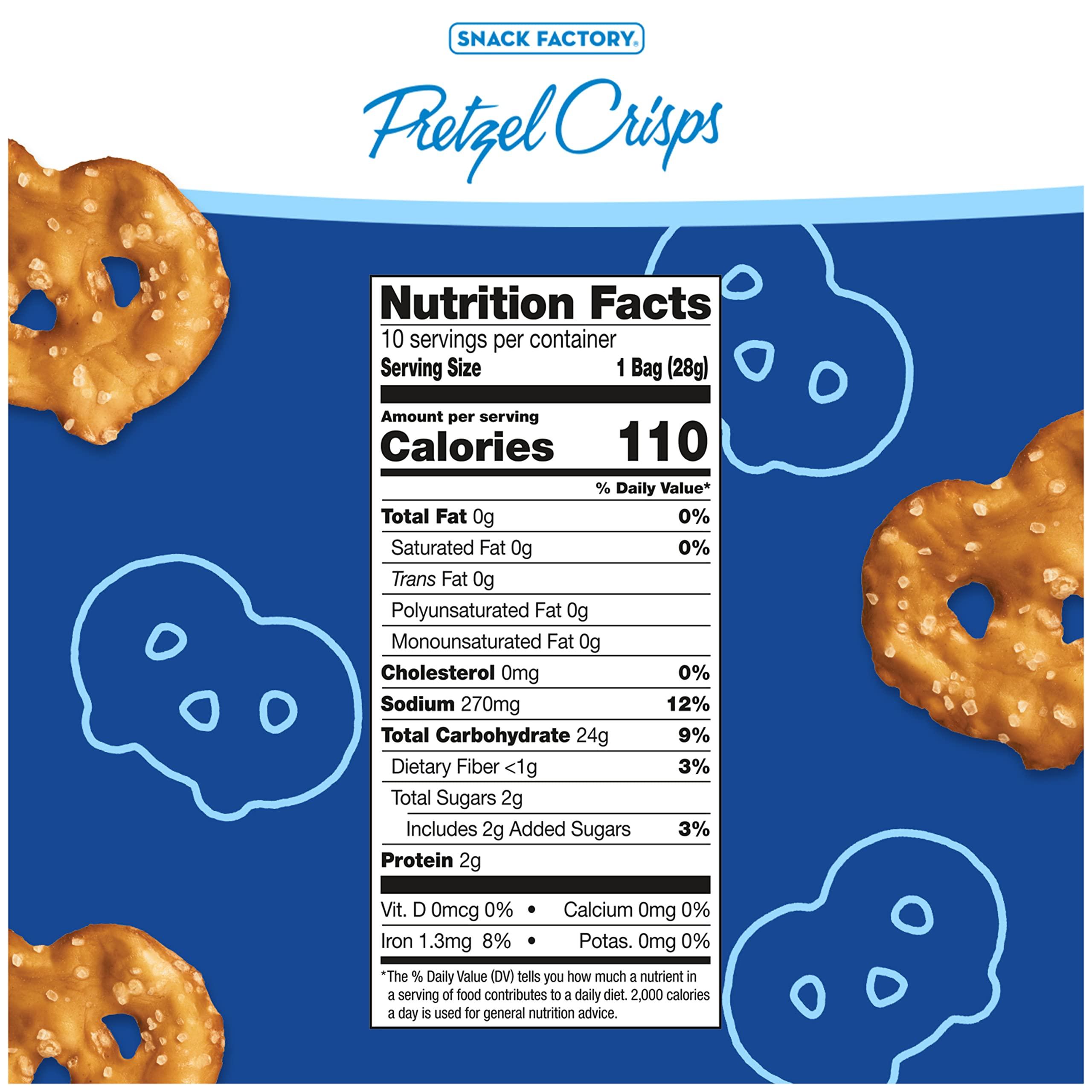 Snack Factory Pretzel Crisps, Original, 1 Oz Snack Bags, 10 Ct - Image 2