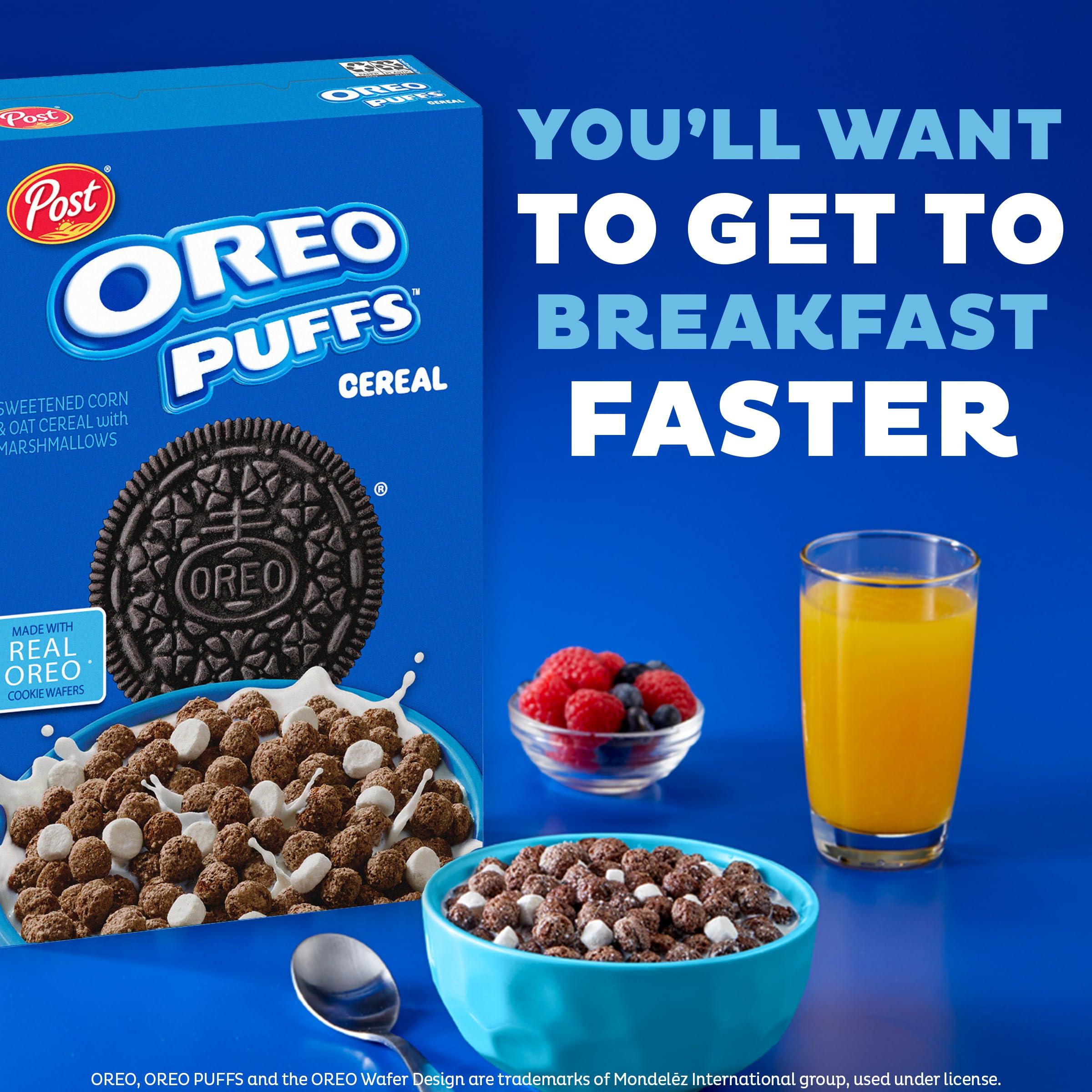 Post Oreo Puff Chocolate Breakfast Cereal, 10 oz Box - Image 8