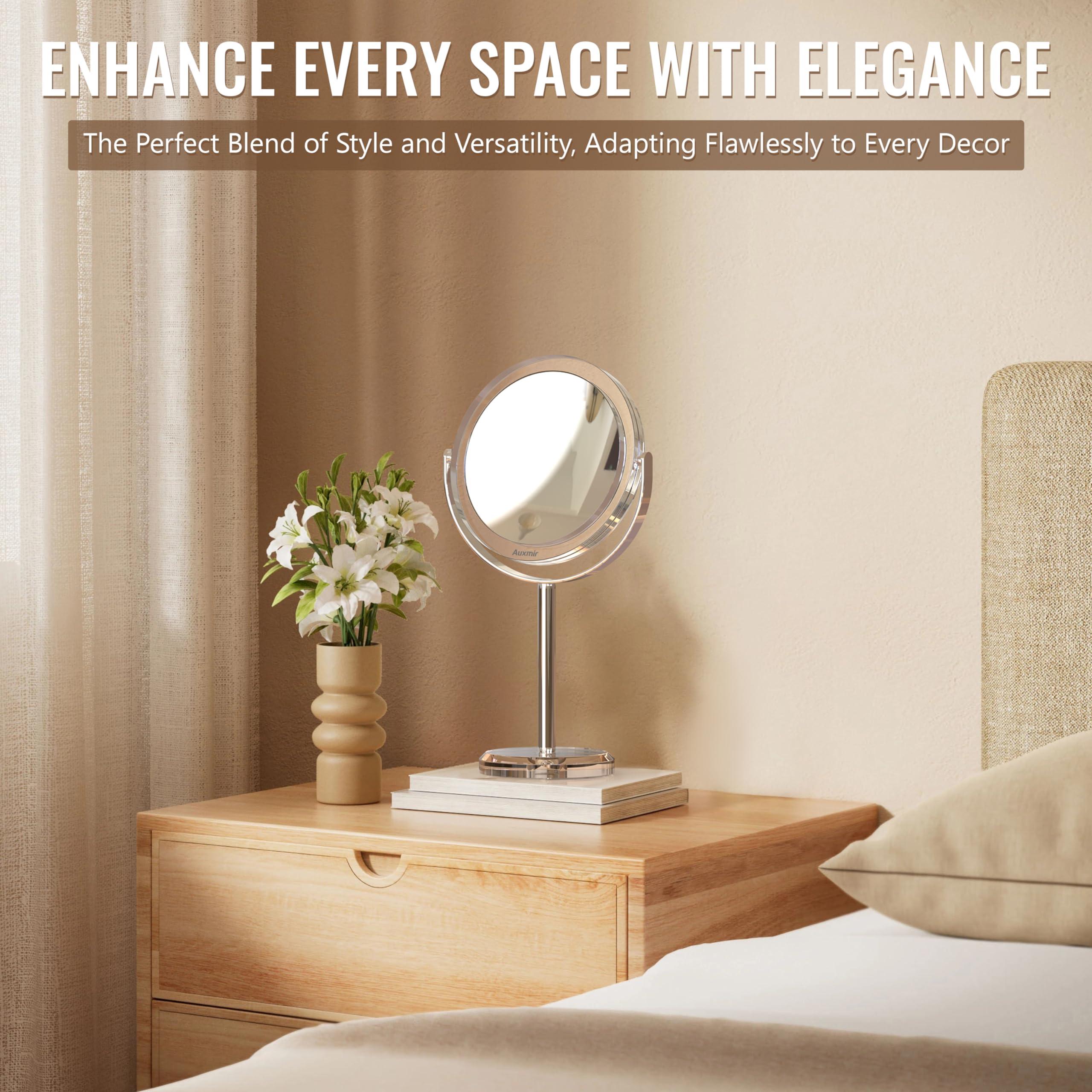 Auxmir 20X Magnifying Makeup Mirror, Double Sided 1X/20X Magnifying Mirror, Tabletop Magnified Vanity Mirror with Magnification, 360° Rotation, Stand for Dressing Table, Bathroom, Bedroom - Image 6