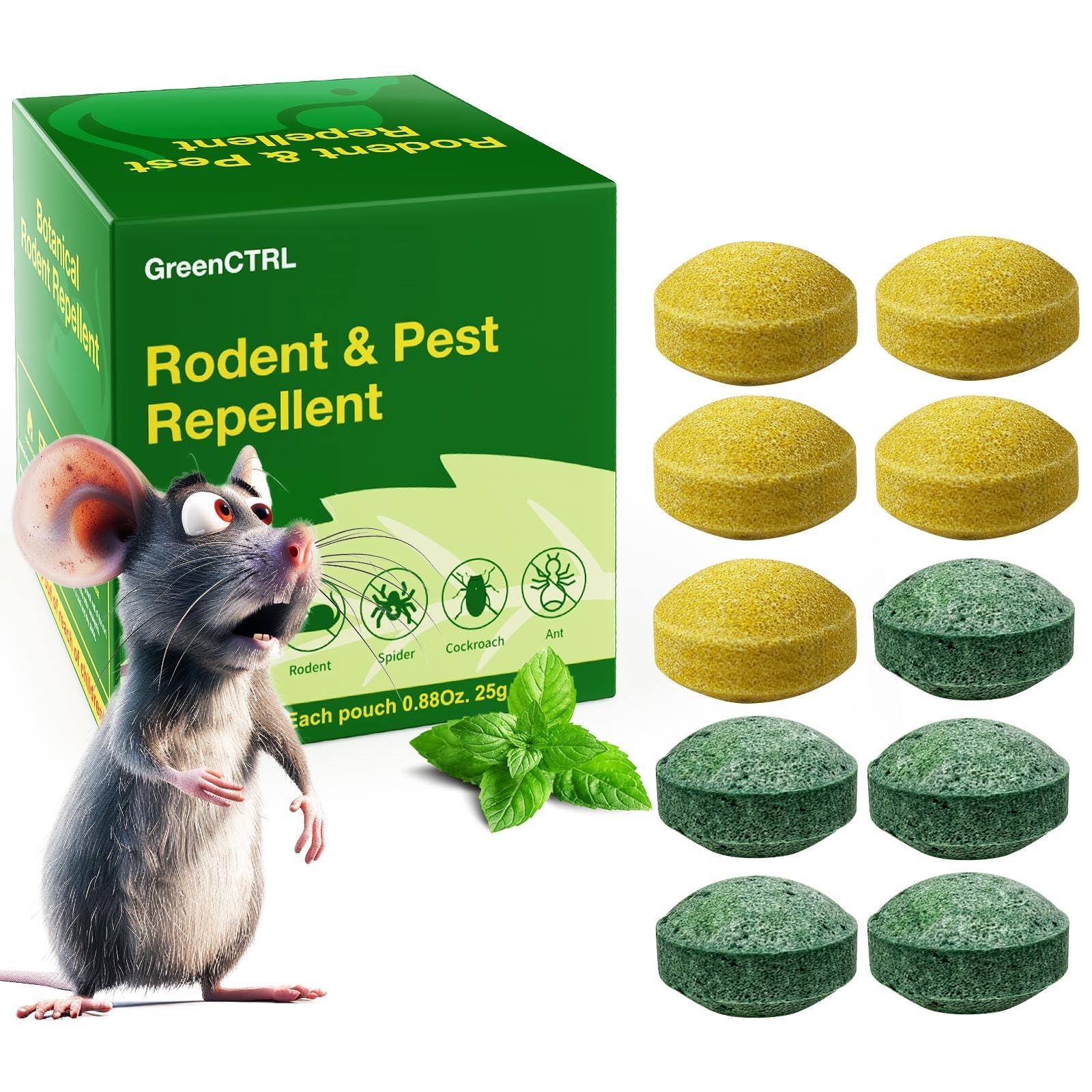 Mouse Rodent Repellent Balls 10PCS, Mice Repellent Outdoor, Peppermint Oil Moth Balls for Indoor Outdoor Use, Natural Mothballs for Attic, Garage, Yard, Warehouse,Shed, Safe for Pets and Kids