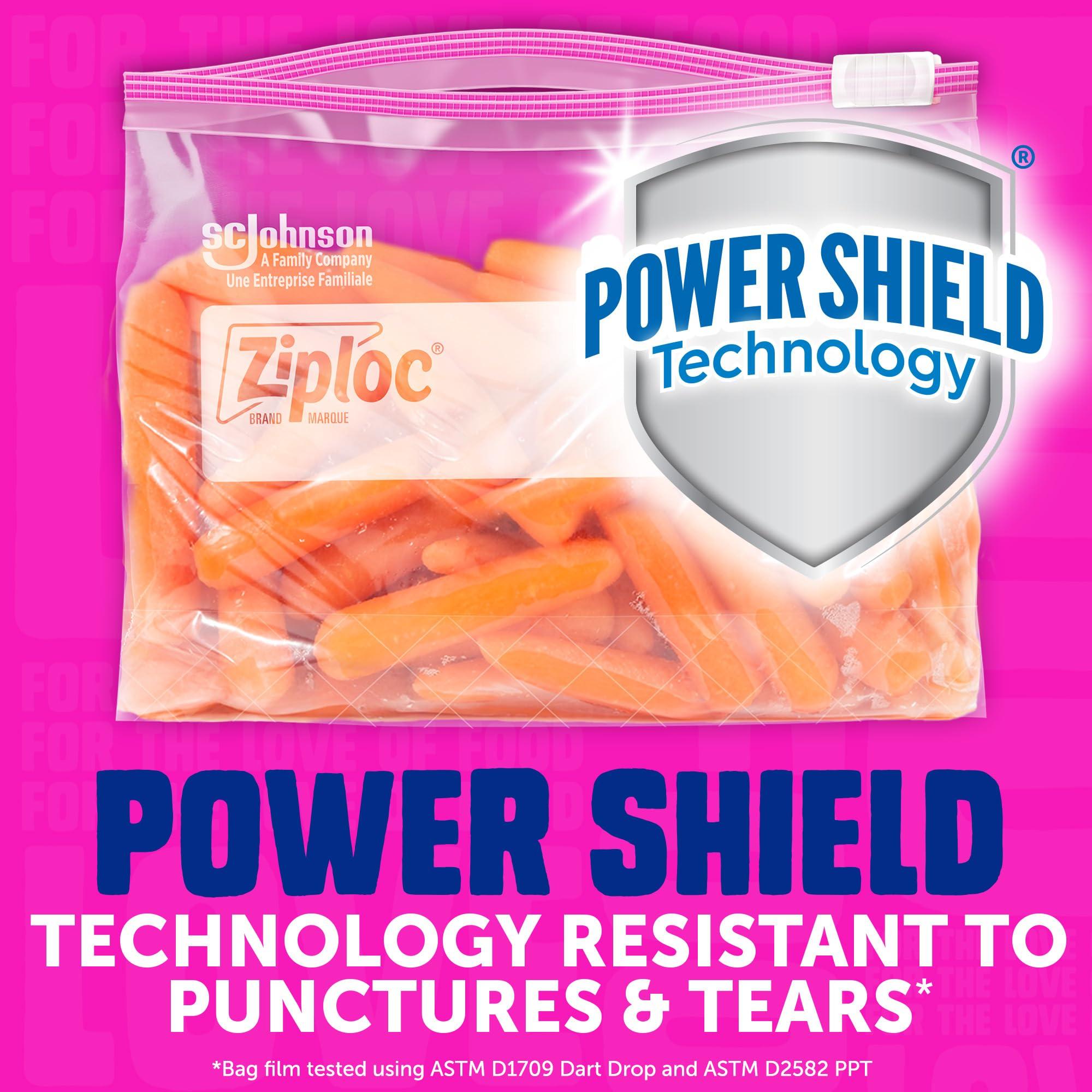 Ziploc Gallon Food Storage Slider Bags, Power Shield Technology for More Durability, 104 Bags Total - Image 2