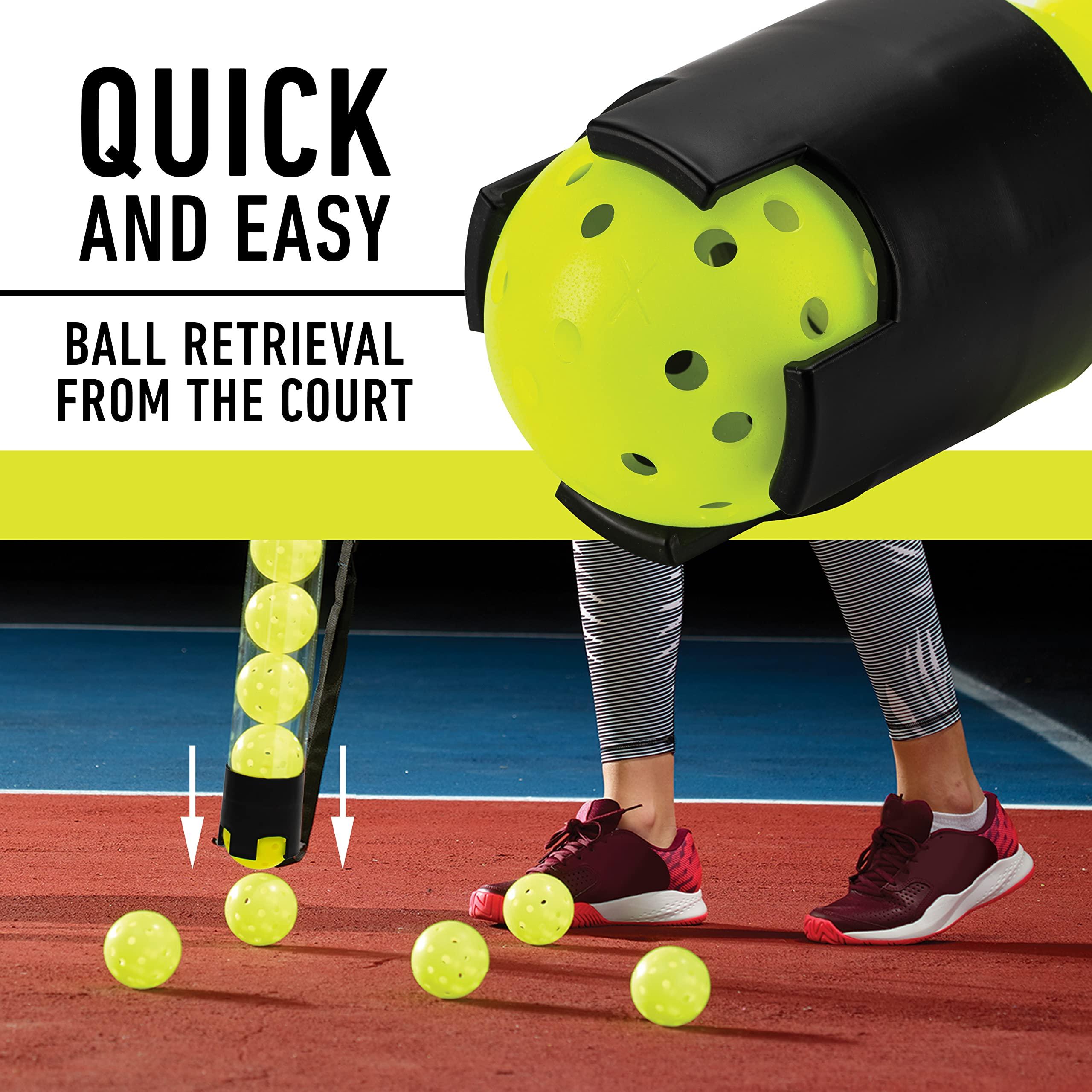 Franklin Sports Pickleball, Tennis + Padel Ball Hopper Tubes - (15) Tennis/Padel Ball + (13) Pickleball Picker Upper Tubes - Quick Pickup + Storage - Balls Not Included - Image 3