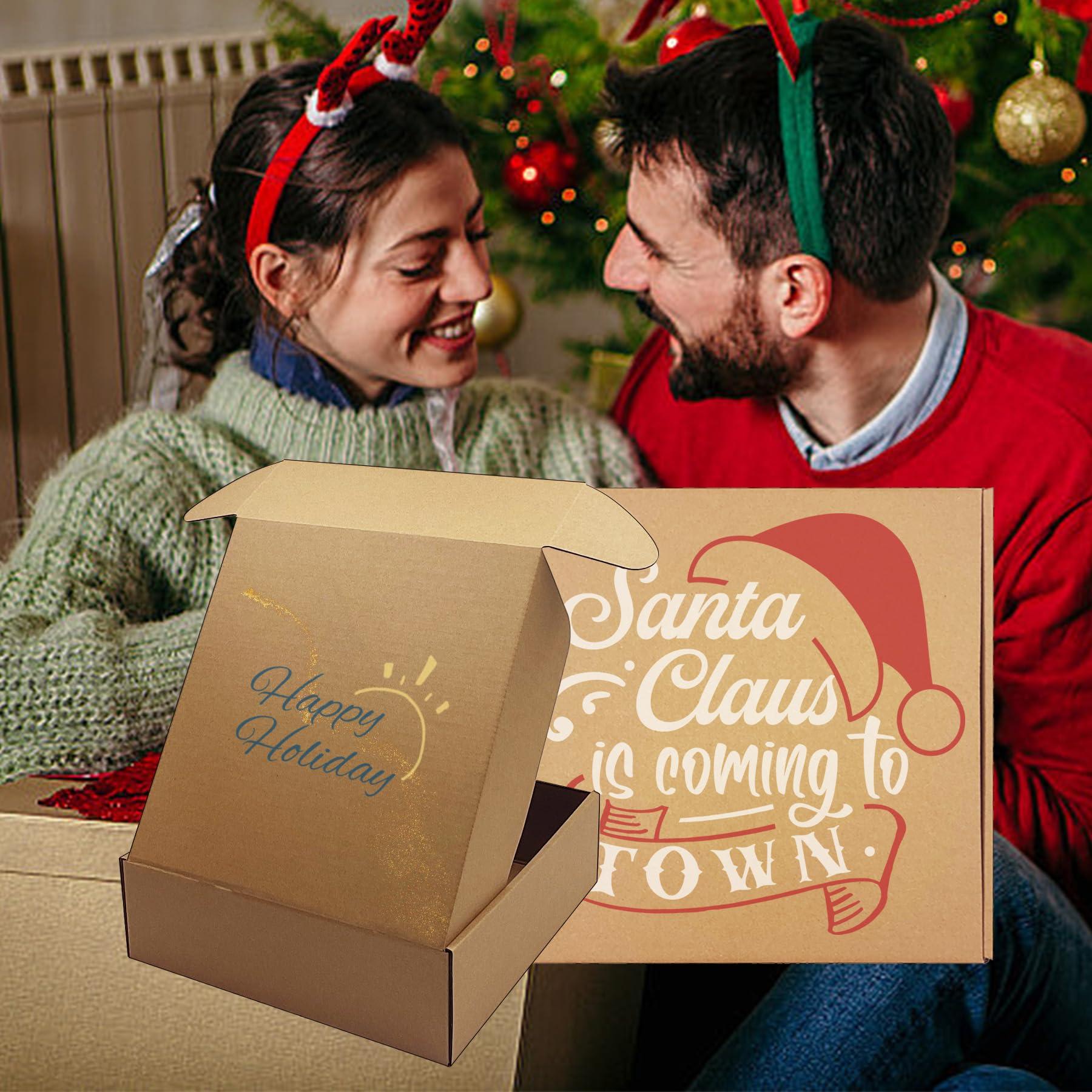 10x10x3 inch Shipping Boxes，Bulk 20 Pack，Brown Corrugated Mailers Cardboard Literature Mailer Box for Packaging Business, Mailing,Moving and Storage，Small Gift Boxes for Wrapping Mailing Present - Image 4