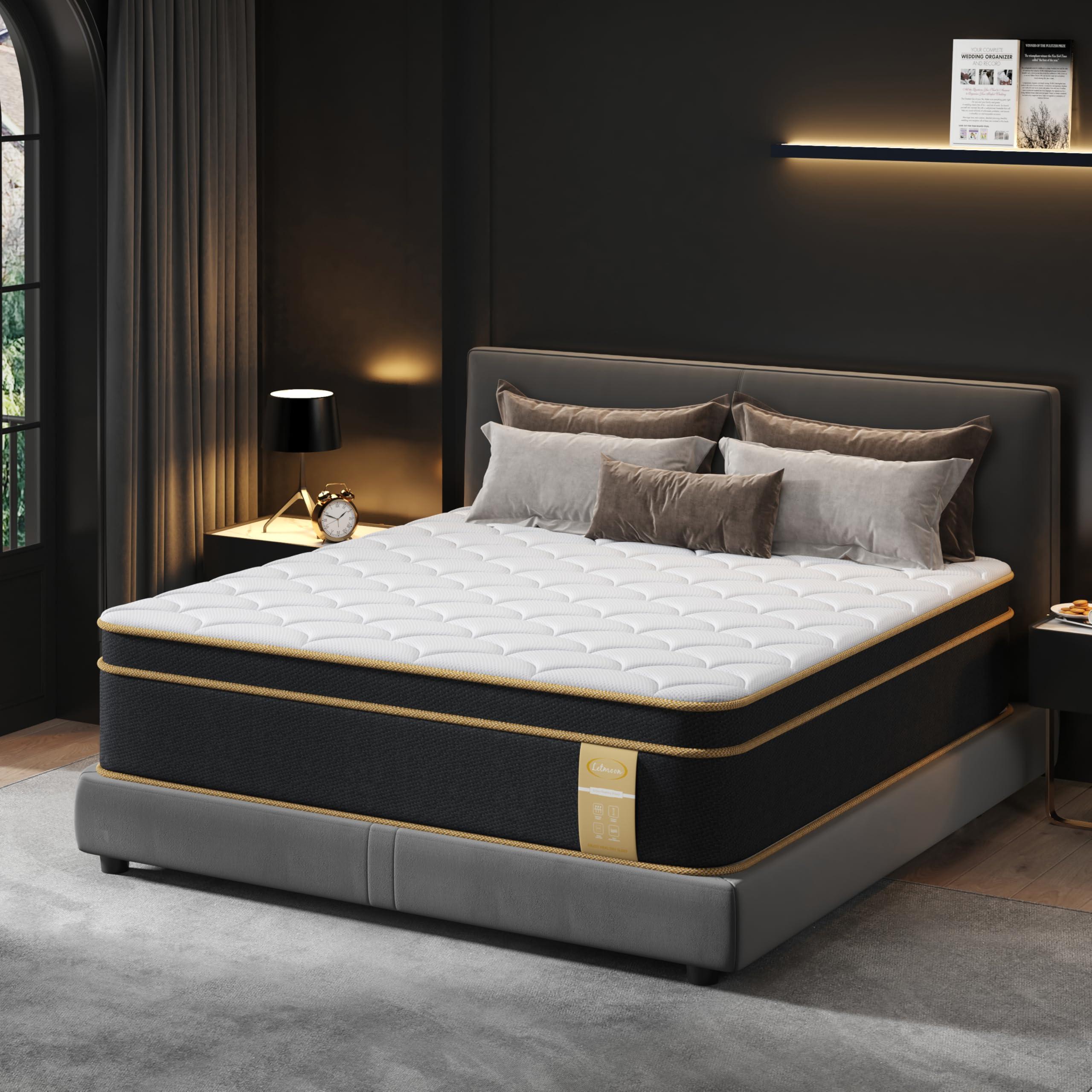 LETMOON Firm Queen Mattress [New Version], 14 Inch Gel Memory Foam Hybrid Mattress Queen Size Bed in a Box, Pressure & Pain Relief, CertiPUR-US, Individual Pocket Spring, Edge Support - Image 2