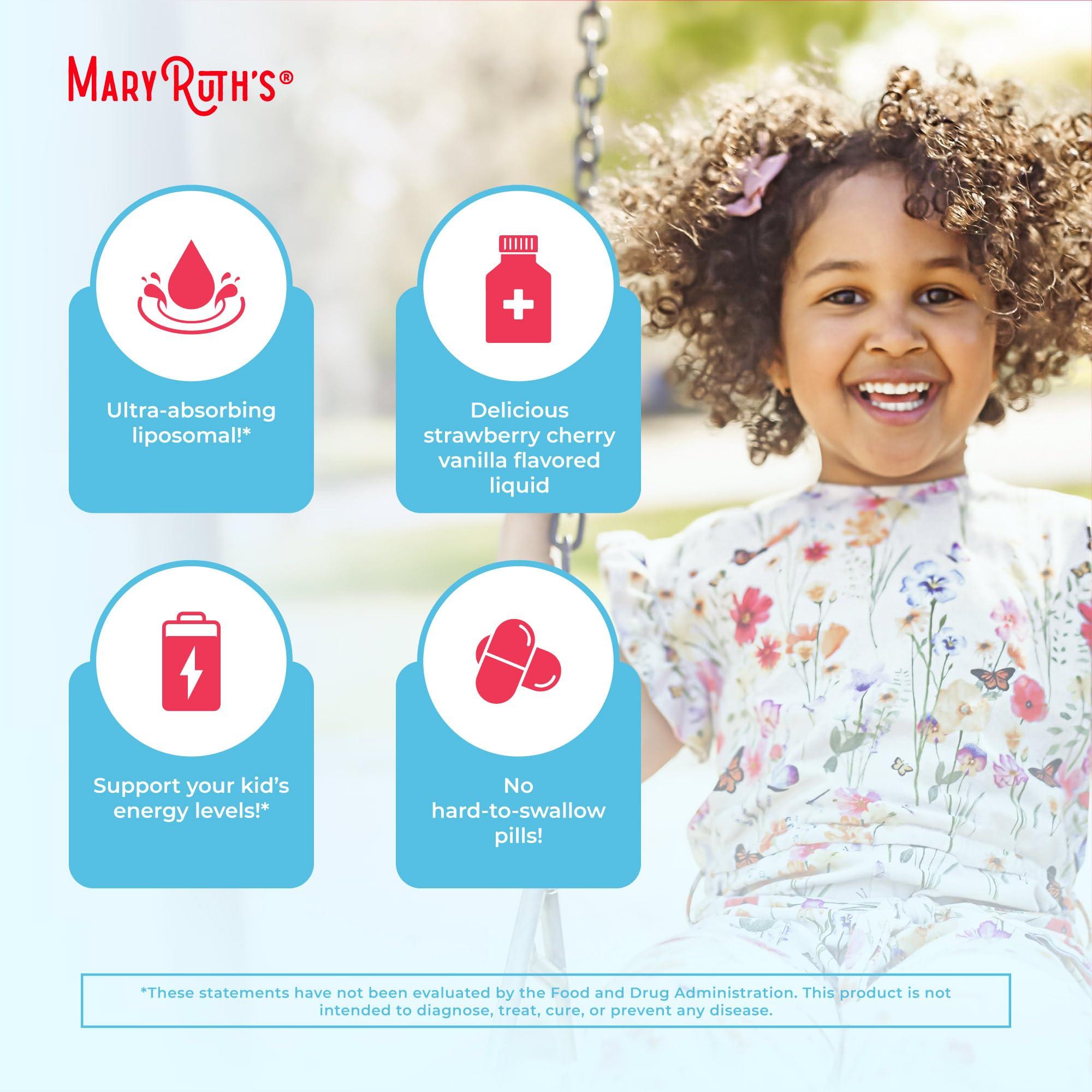 MaryRuth's Kids Multivitamin Liposomal | Vegan, Sugar-Free Vitamins for Kids | Ages 4+ | 2 Month Supply | 15.22 Fl Oz - Image 6