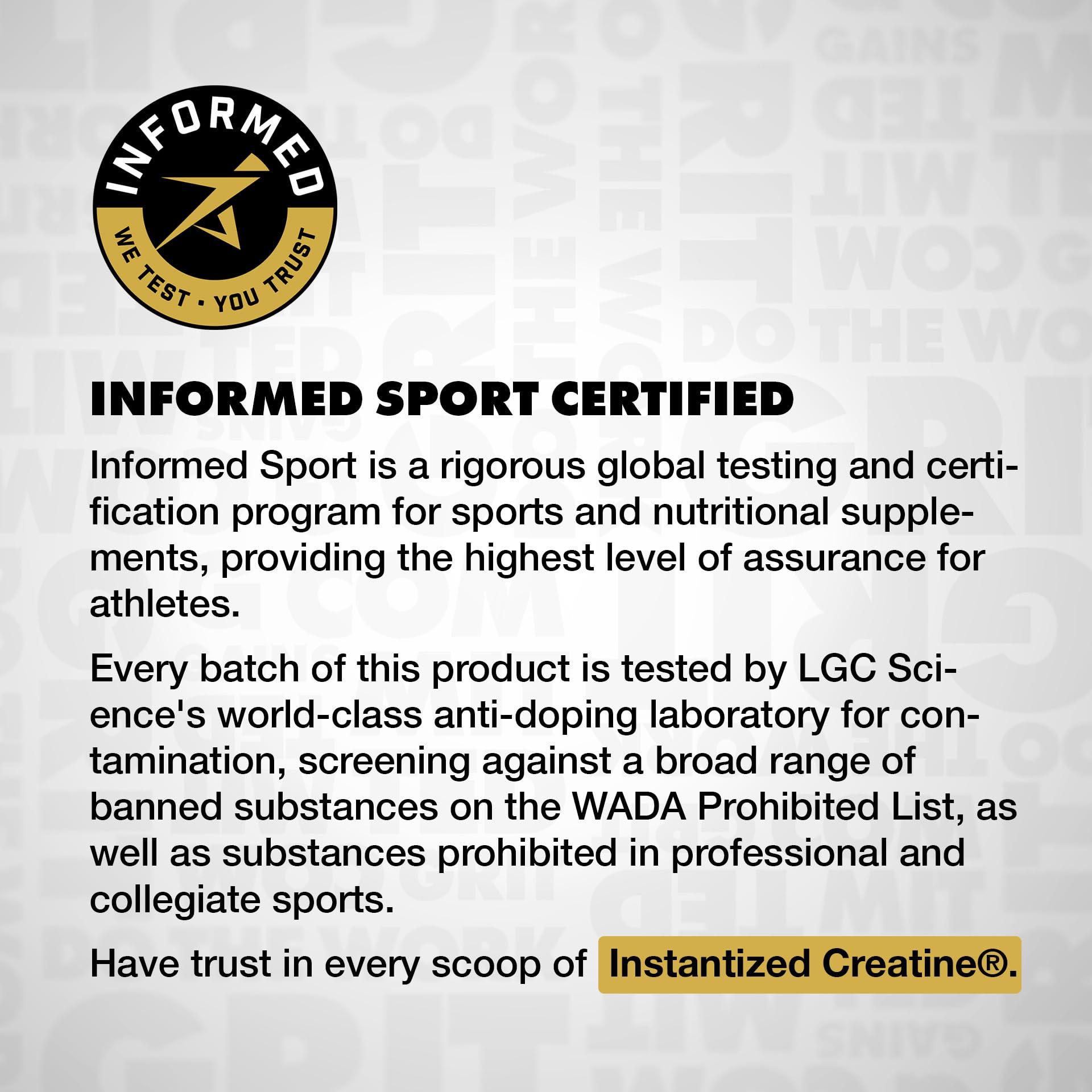 Gains in Bulk Instantized Creatine Monohydrate for Women and Men, Soluble Pre Workout Powder, Supports Muscle Building, Strength and Performance, Bodybuilding Supplements, Unflavored, 100 Servings - Image 9