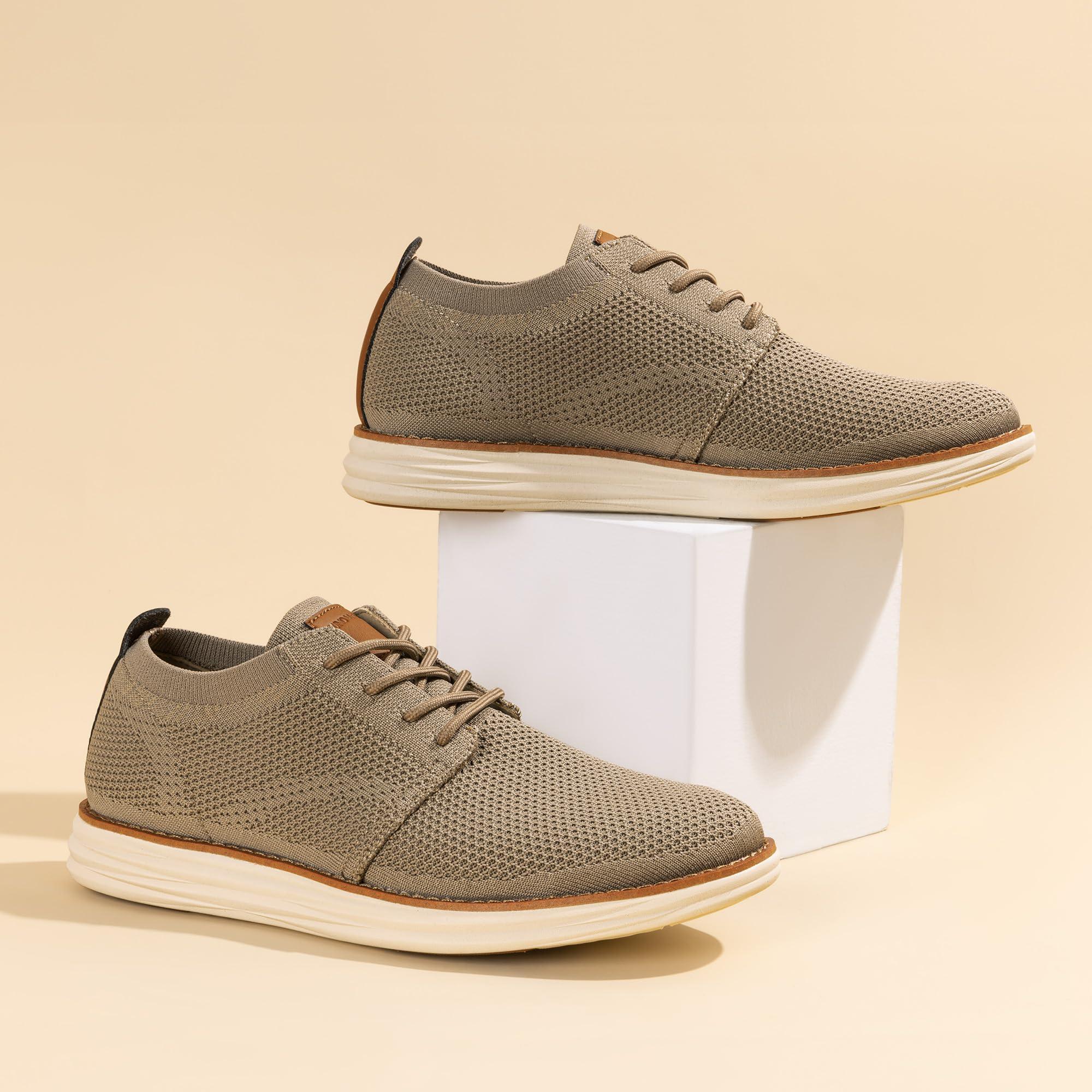 Bruno Marc Men's KnitFlex Breeze Mesh Sneakers Oxfords Lace-Up Lightweight Casual Walking Shoes - Image 7