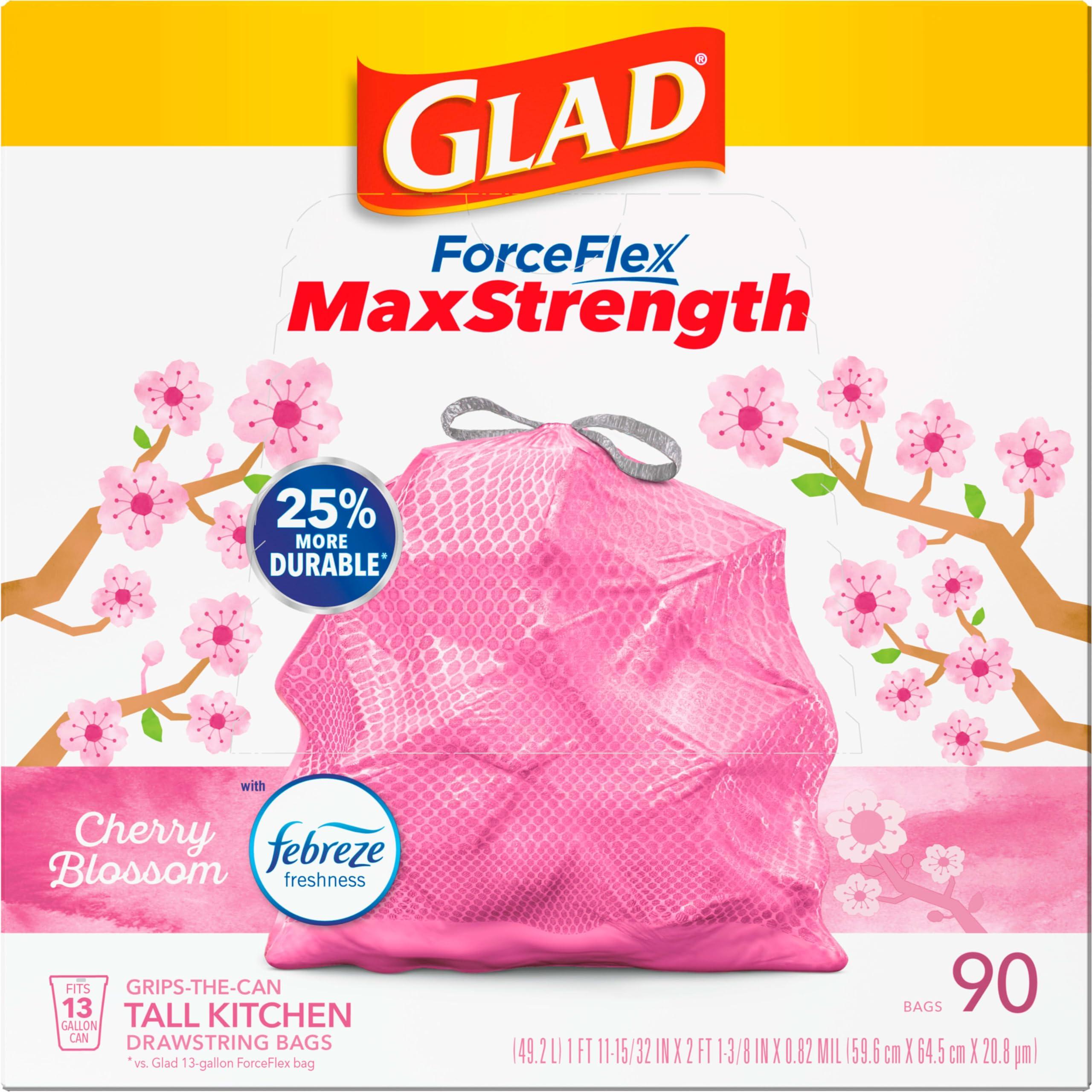 Glad ForceFlex MaxStrength Tall Kitchen Drawstring Trash Bags, 13 Gal, 90 Ct (Package May Vary) - Image 10