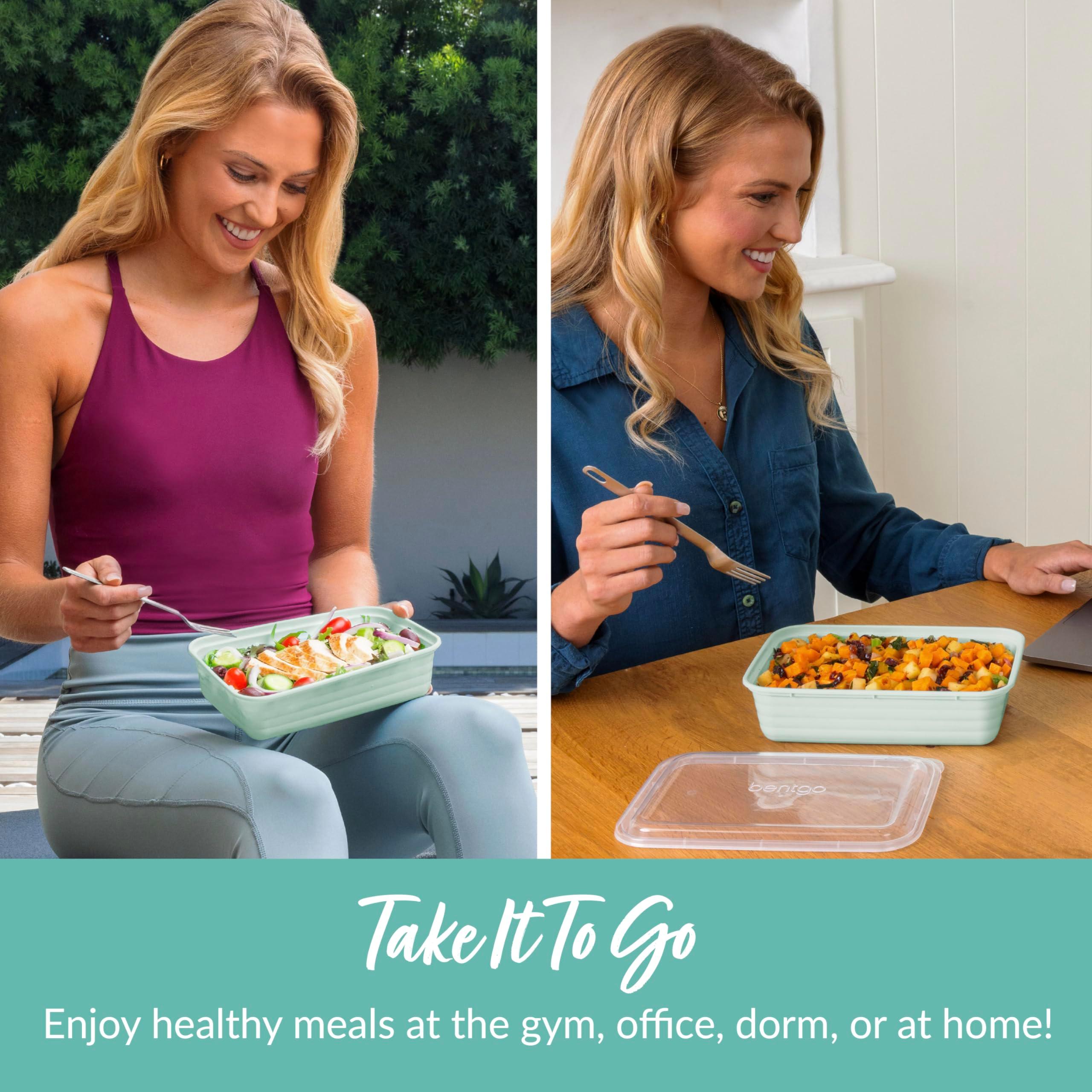 Bentgo 20-Piece Lightweight, Durable, Reusable BPA-Free 1-Compartment Containers - Microwave, Freezer, Dishwasher Safe - Mint - Image 4