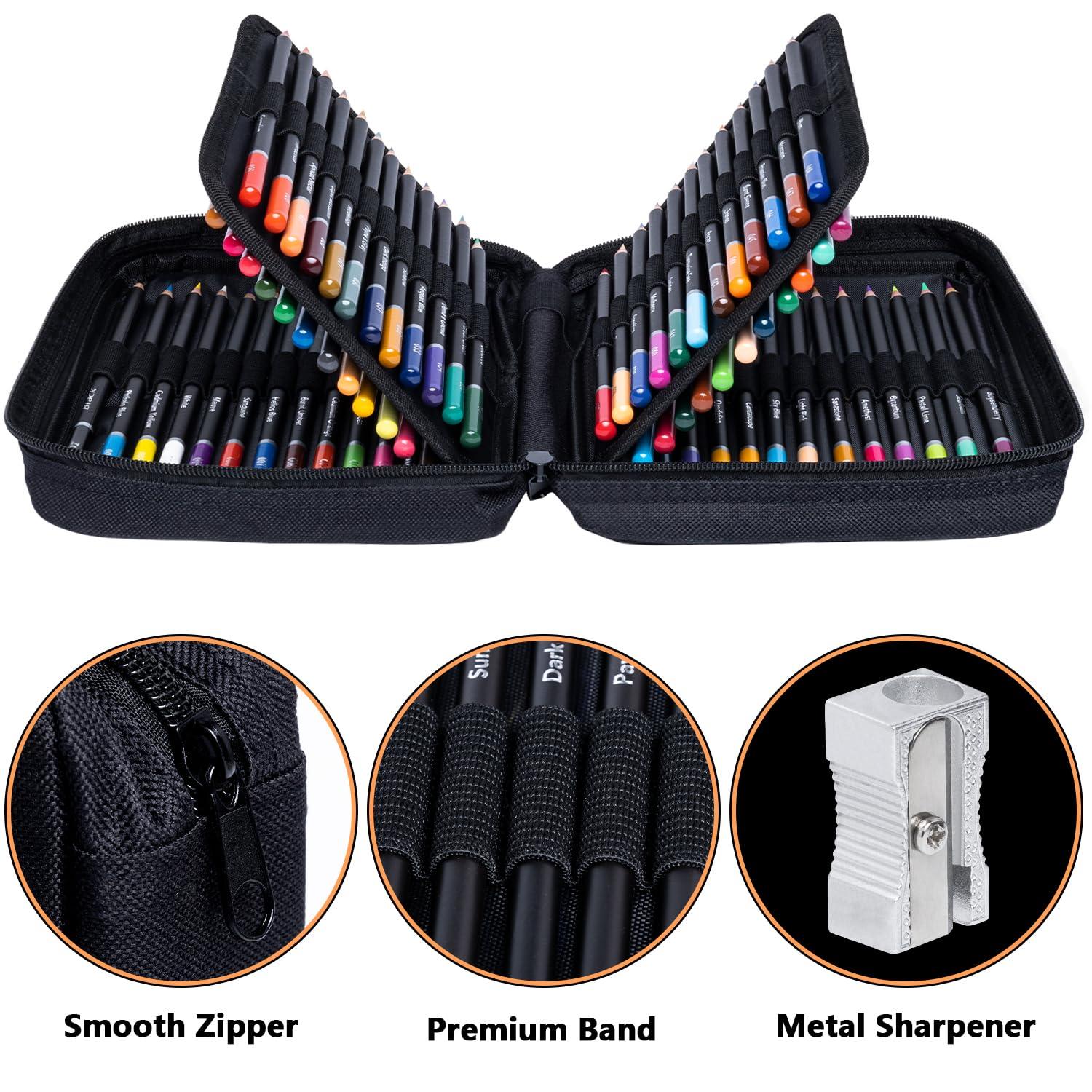 Drawdart Colored Pencils for Adult Coloring, 72-Color Professional Soft Core Drawing Sketching Shading Pencils Set with Zipper Case, Coloring Pencils for Adults, Artists, Professionals and Colorists - Image 3